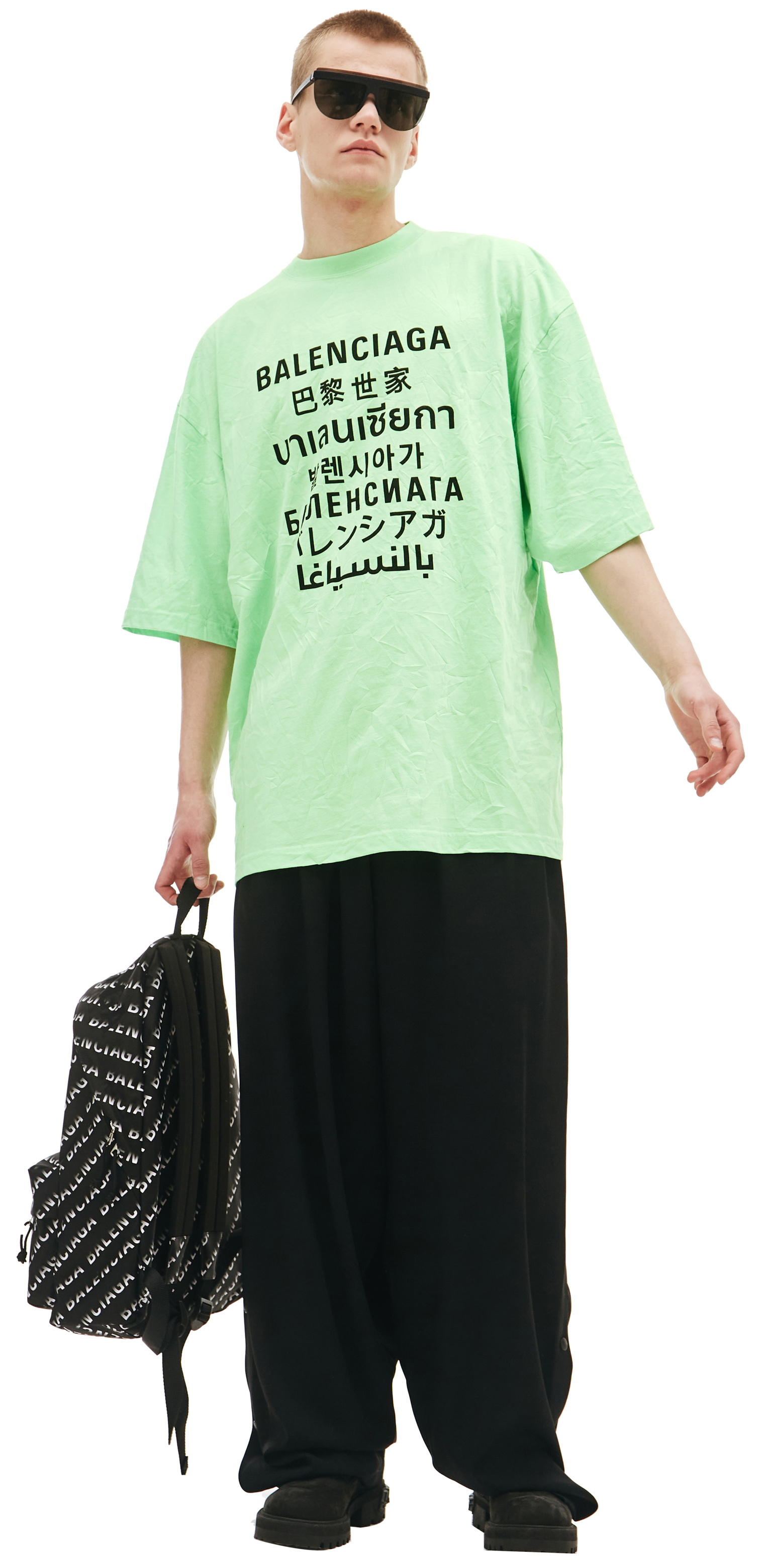 Balenciaga Брюки клеш с кнопками по бокам