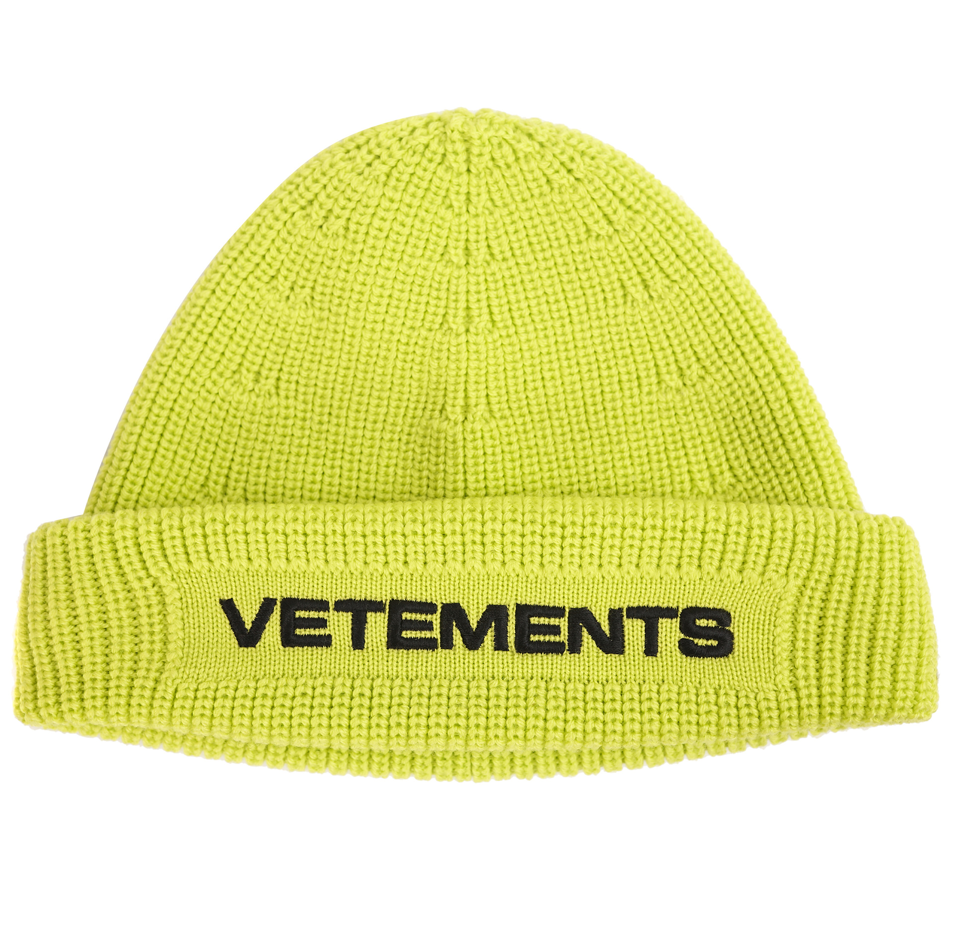 VETEMENTS Шерстяная шапка неонового цвета