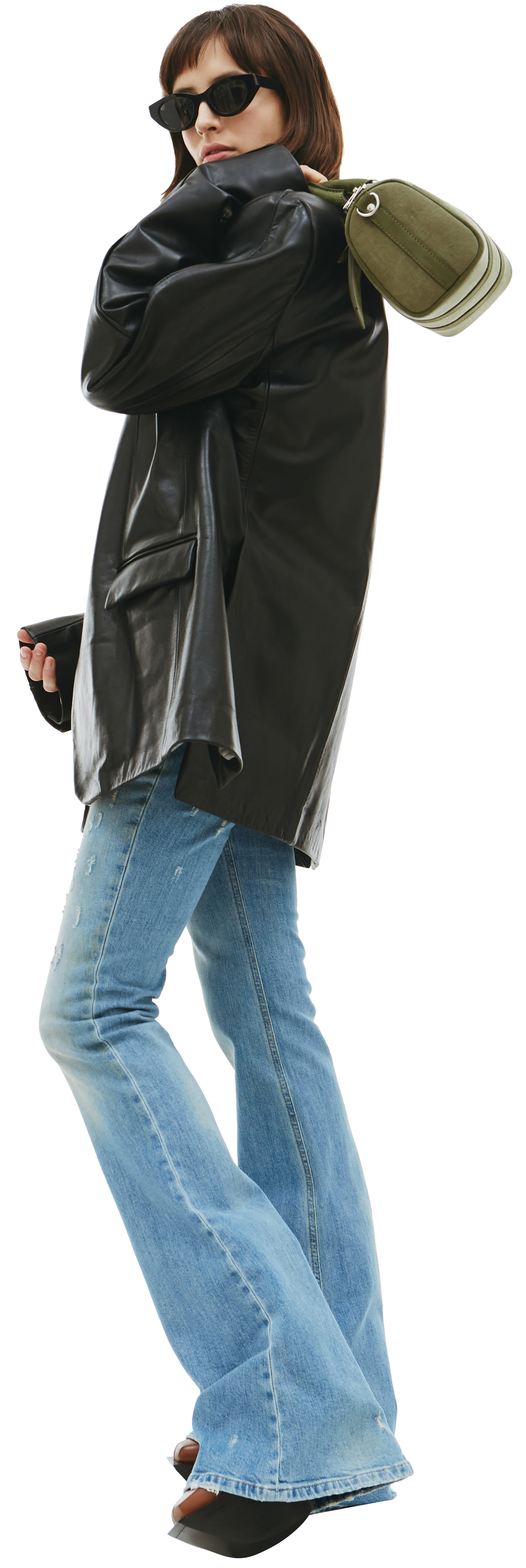 VTMNTS Оверсайз пиджак из кожи