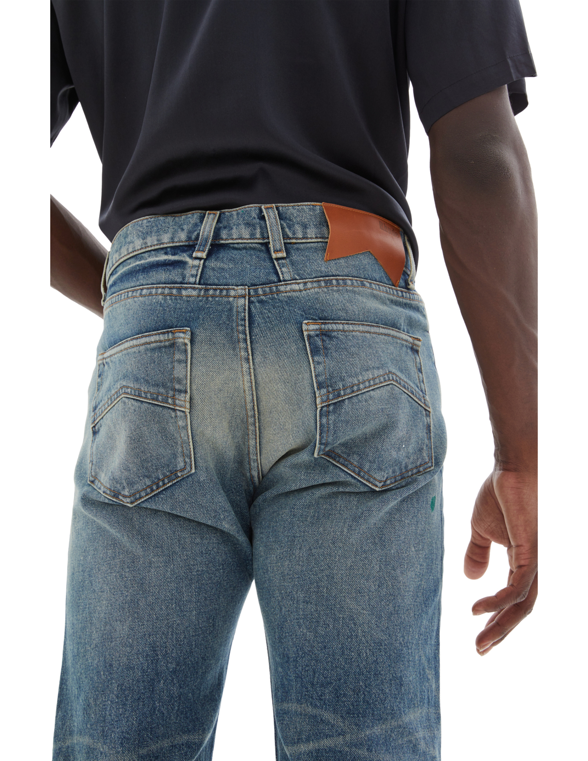 RHUDE Джинсы с эффектом потертости