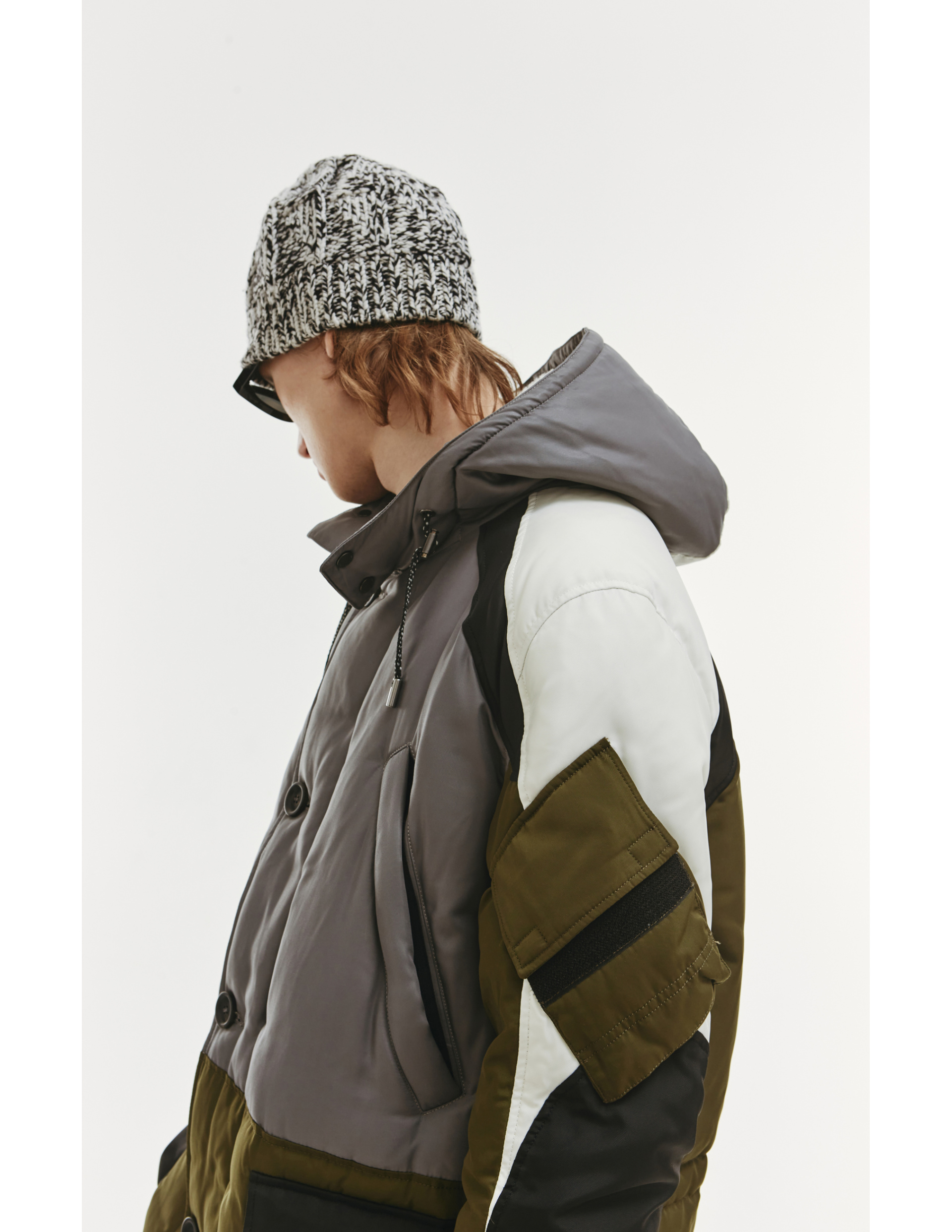 Yves Salomon Пуховая парка с отделкой из овчины