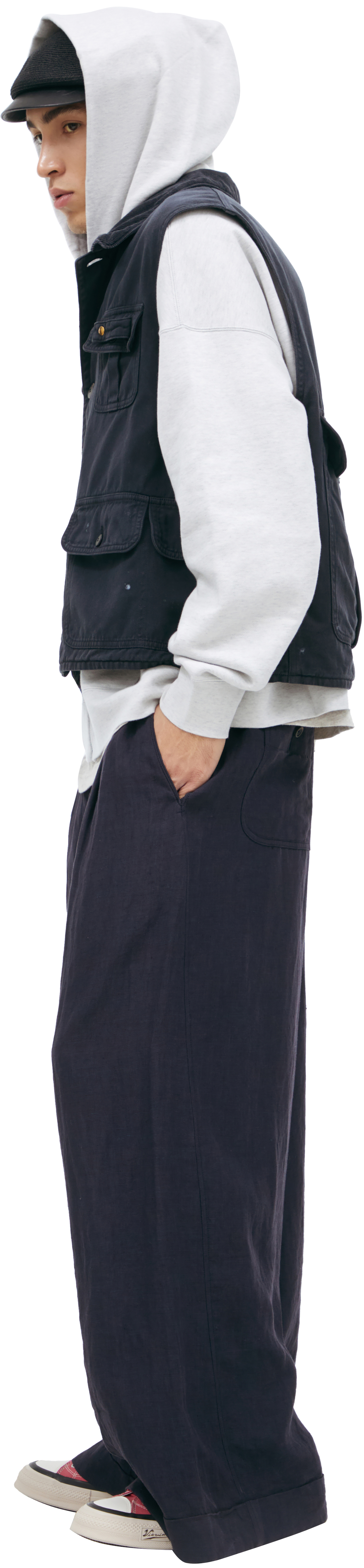 visvim Черный жилет карго