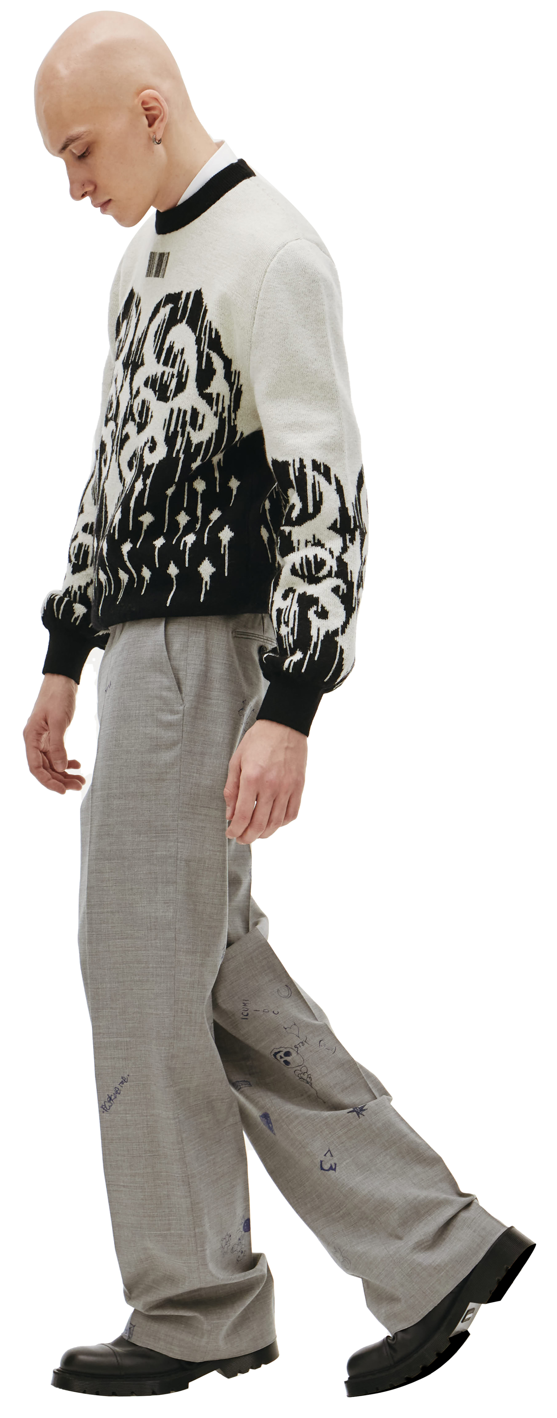 VTMNTS Шерстяной свитер с принтом