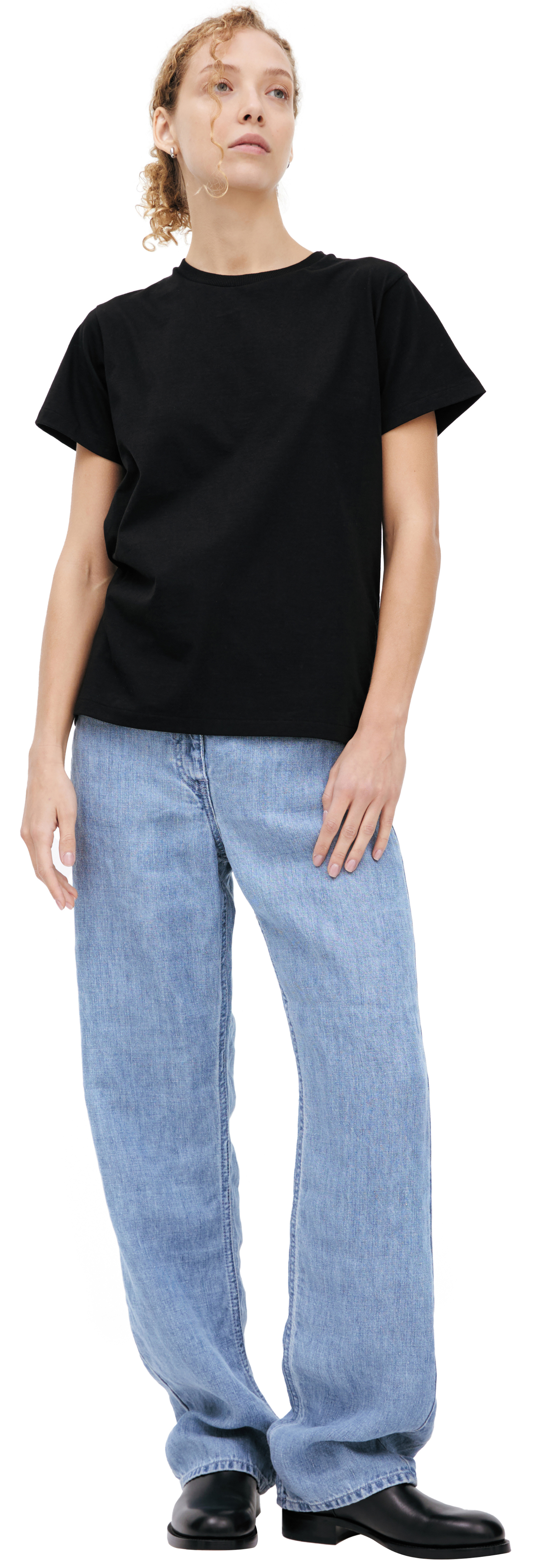 The Row Черная футболка из хлопка