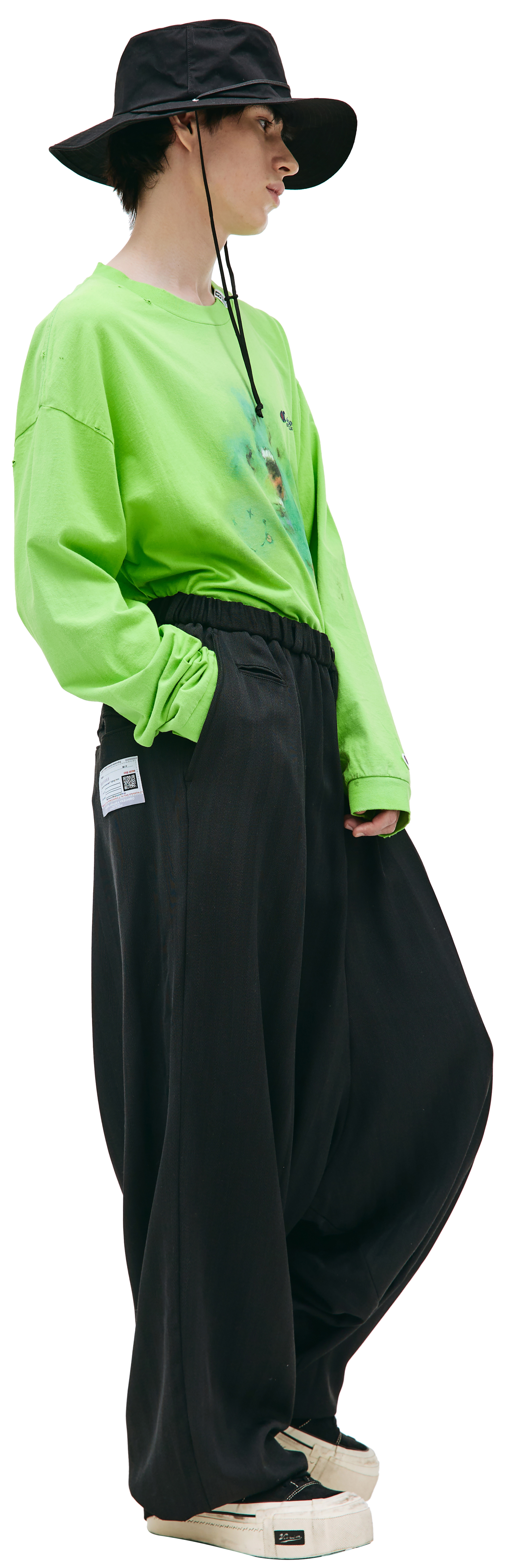 Maison Mihara Yasuhiro Широкие брюки с защипами