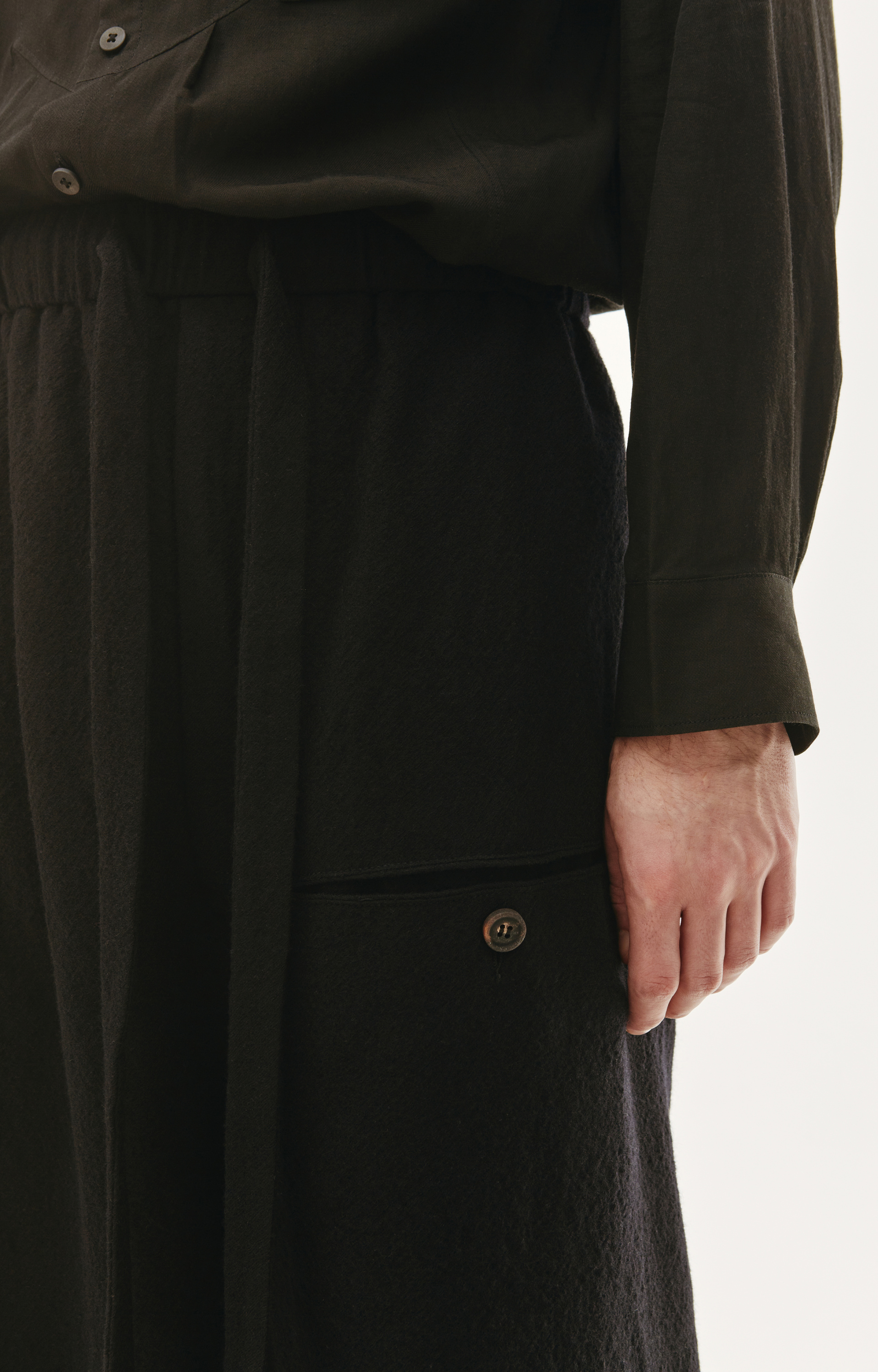 Ziggy Chen Шерстяные брюки на завязках