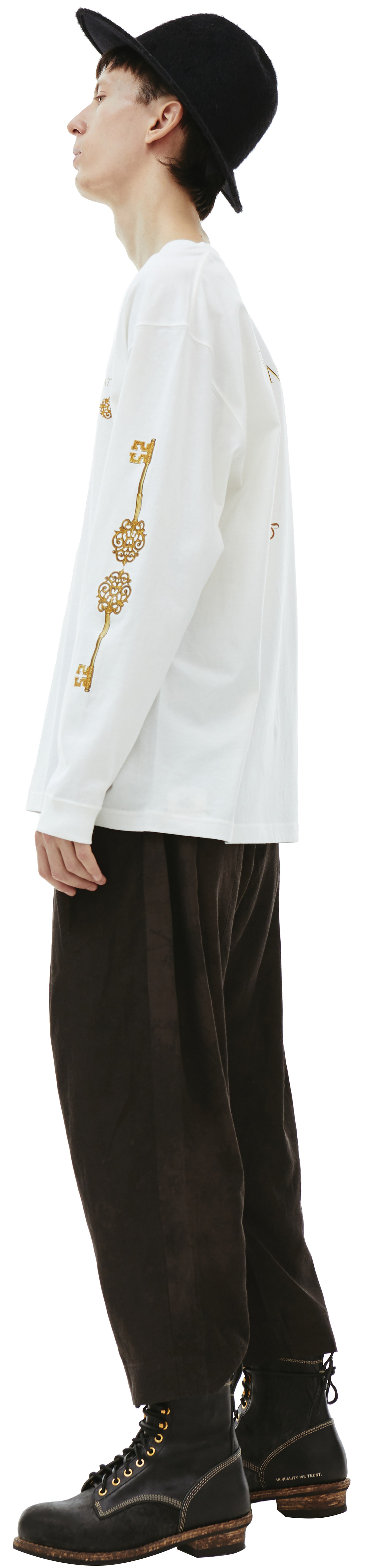 Children of the discordance Белый лонгслив с принтом