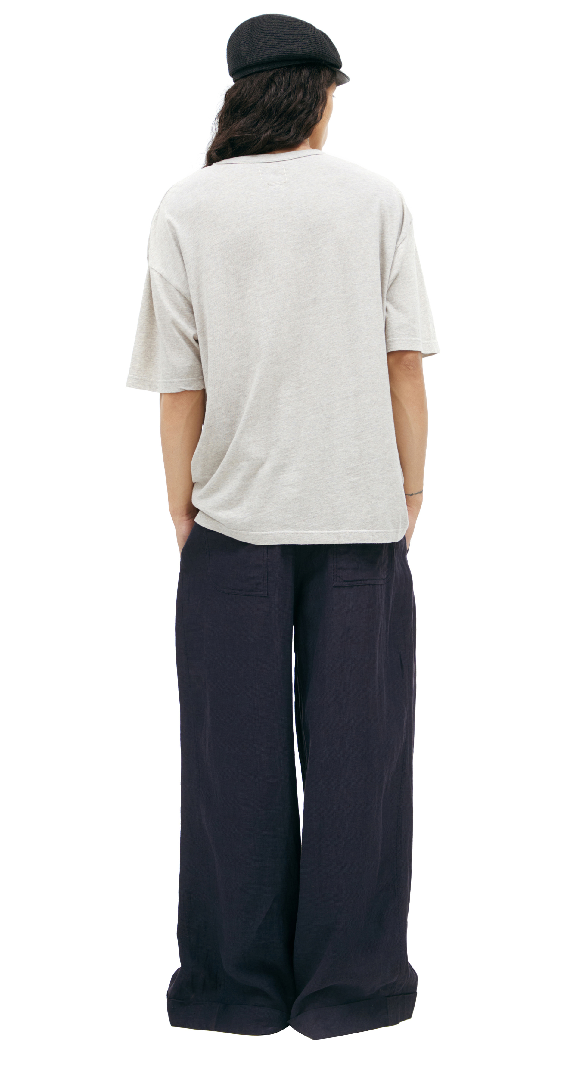 visvim Серая футболка с принтом