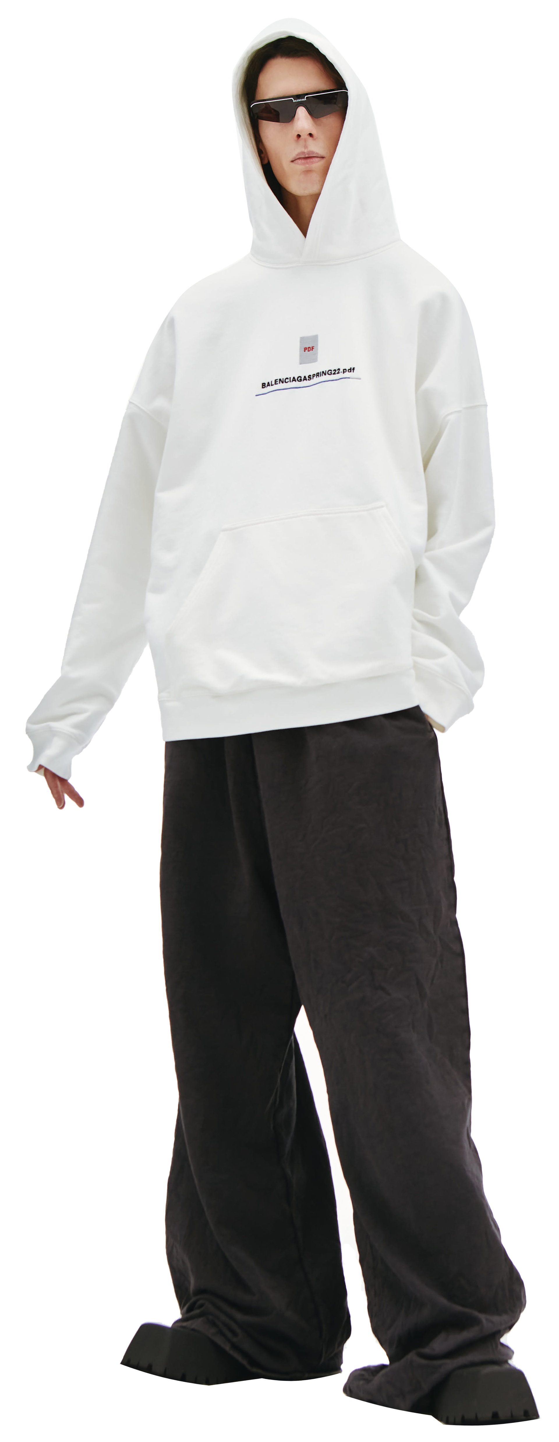 Balenciaga Оверсайз худи с вышивкой PDF