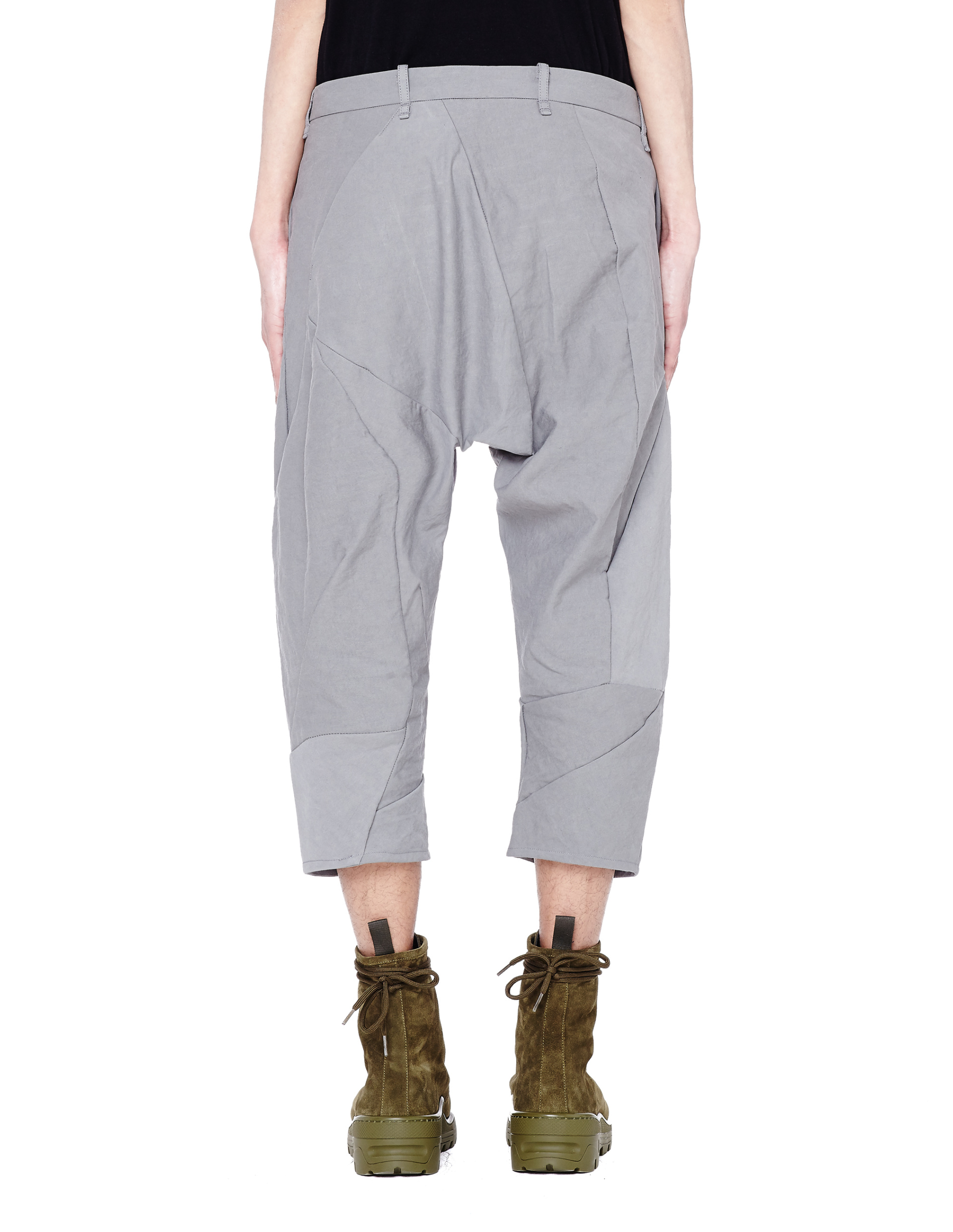 Leon Emanuel Blanck Светло-серые шорты из хлопка и льна