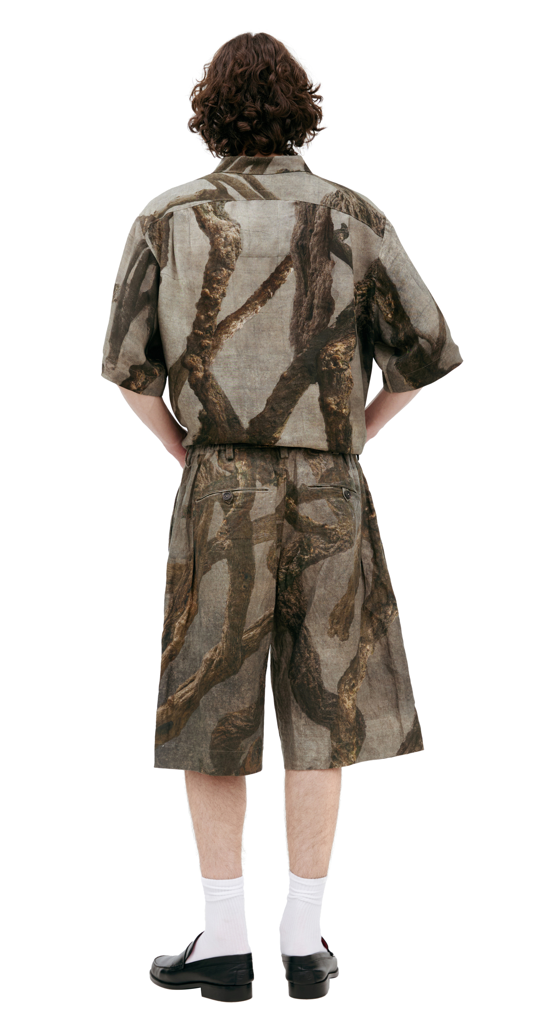 Ziggy Chen Шорты с монопринтом