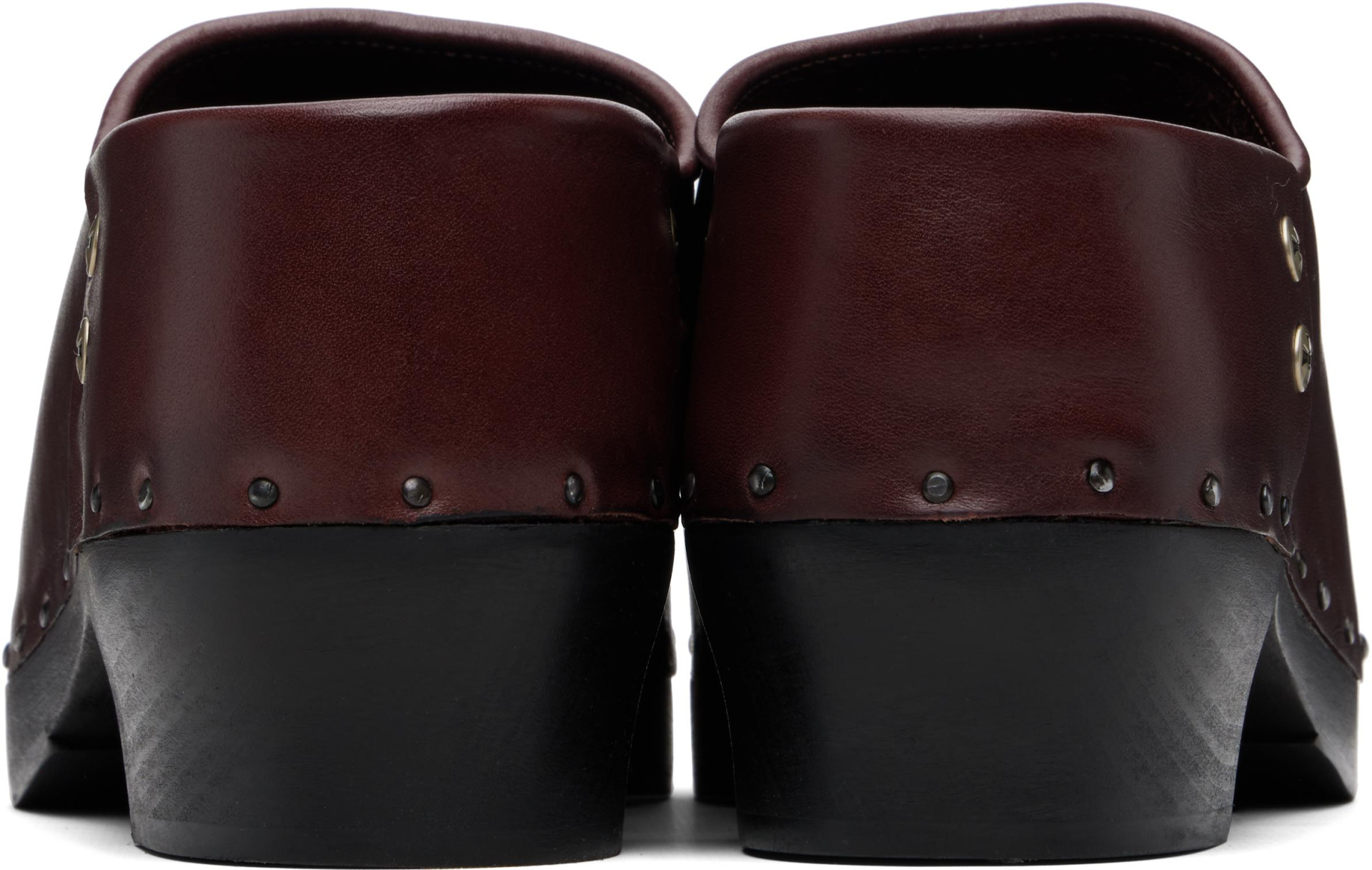 Enfants Riches Déprimés Бордовые клоги из кожи