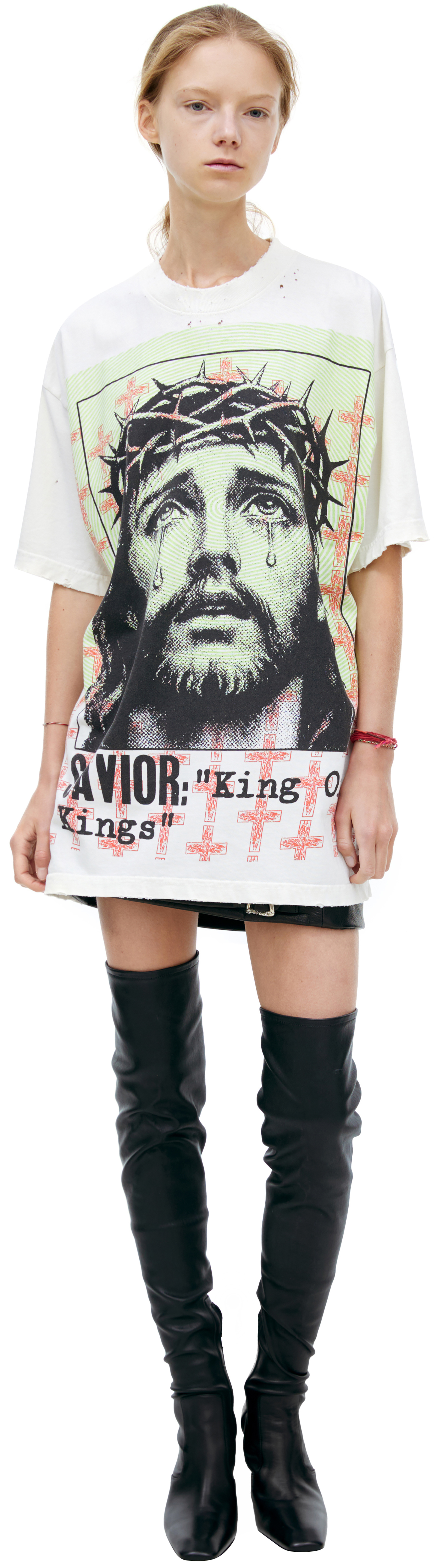 Hellstar Белая футболка с принтом