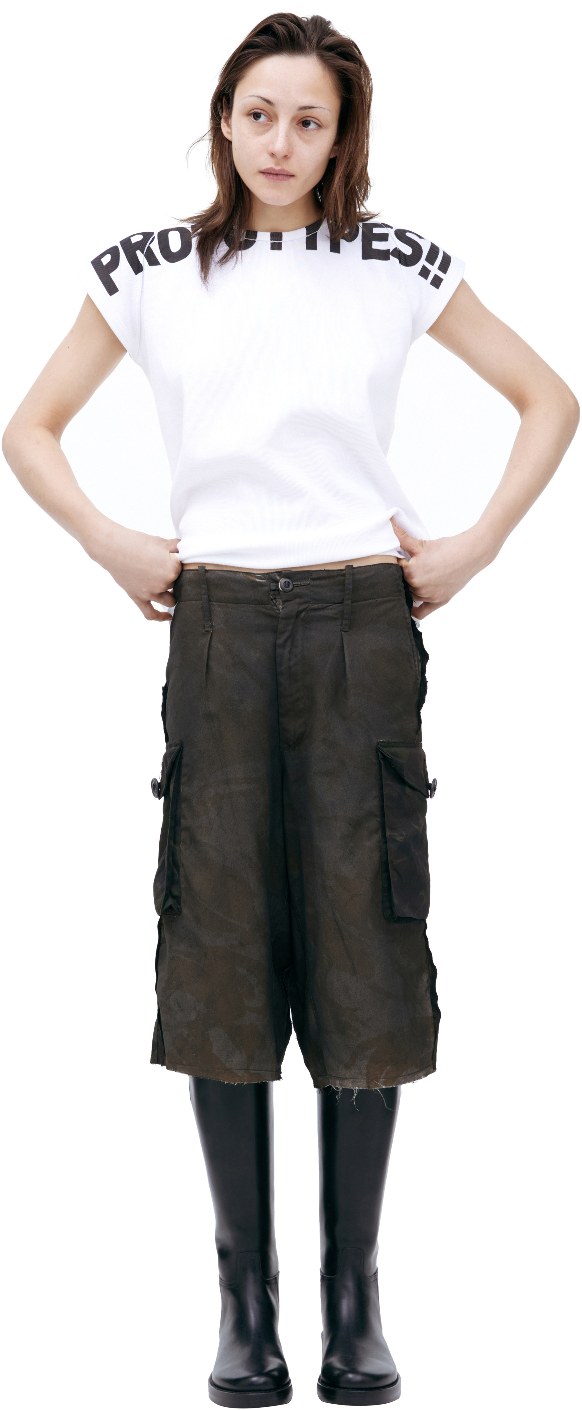 PROTOTYPES Камуфляжные карго шорты