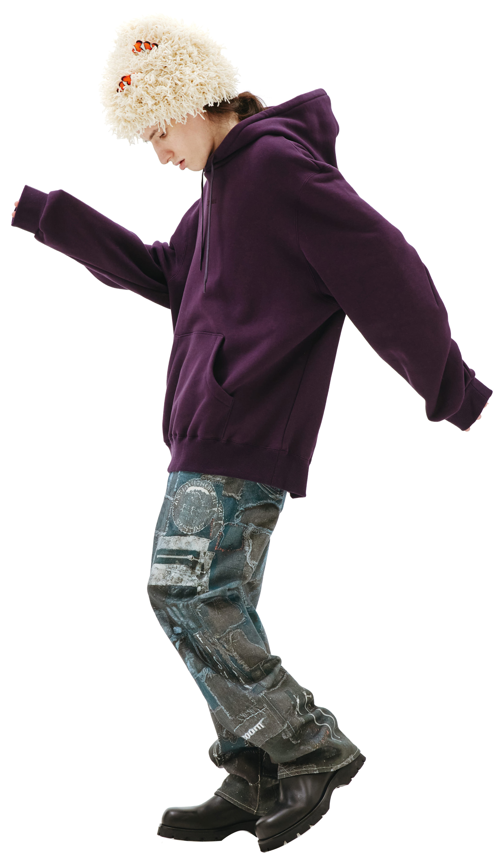 Doublet Худи с вышивкой Eggplant