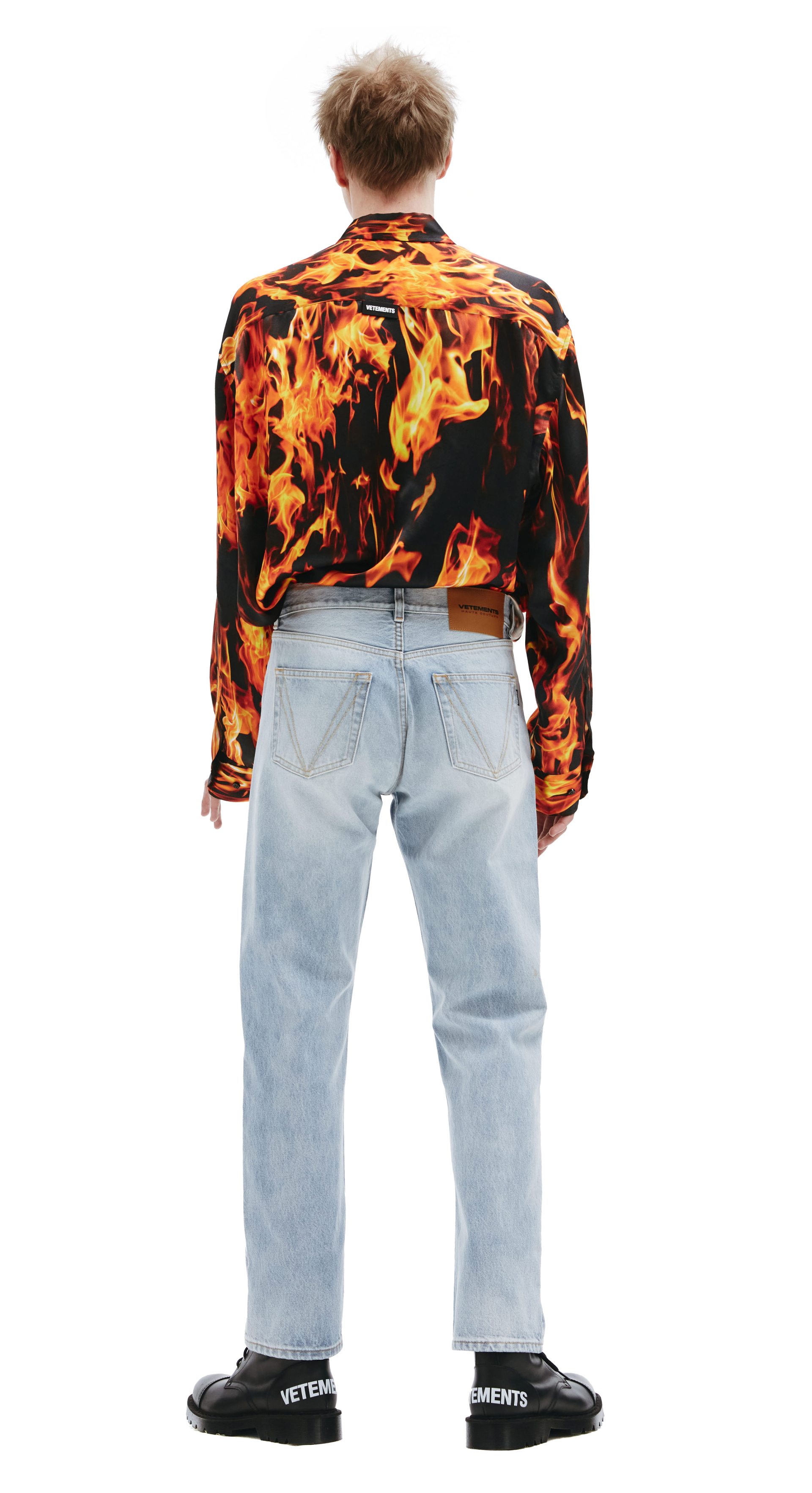 VETEMENTS джинсы с застиранным эффектом