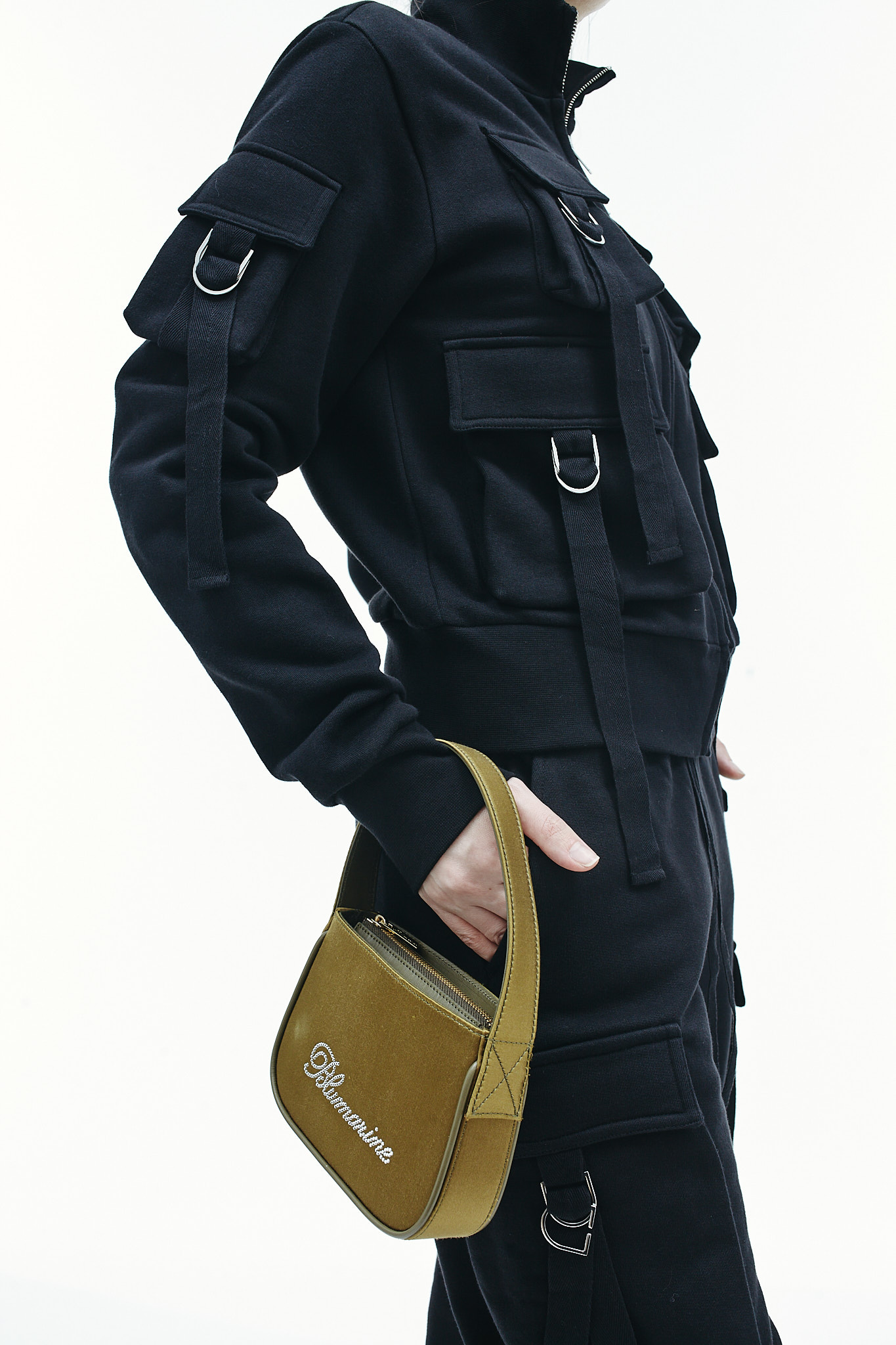 Blumarine Текстильная сумка с логотипом из страз