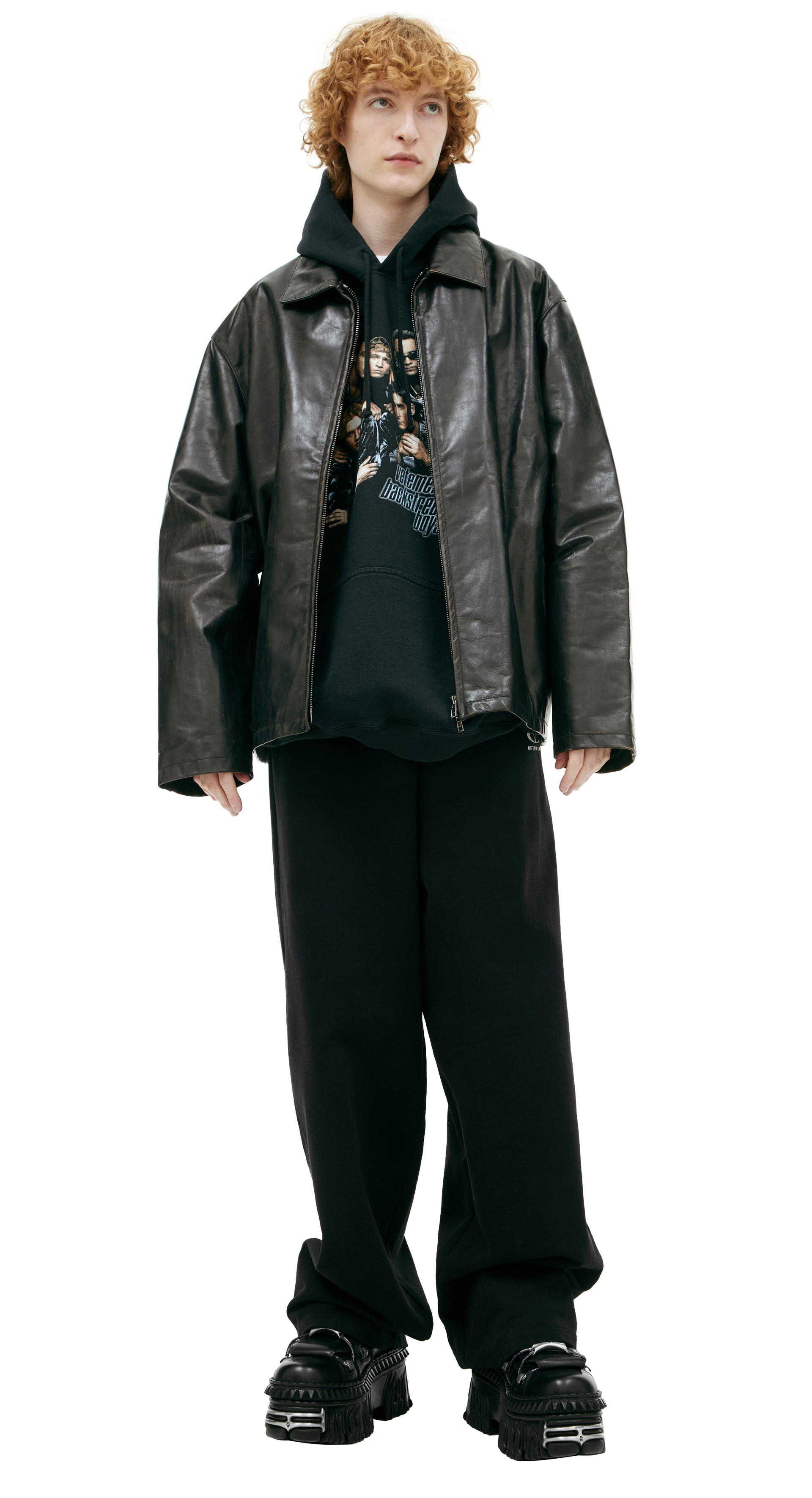 VETEMENTS Кожаная куртка с воротом