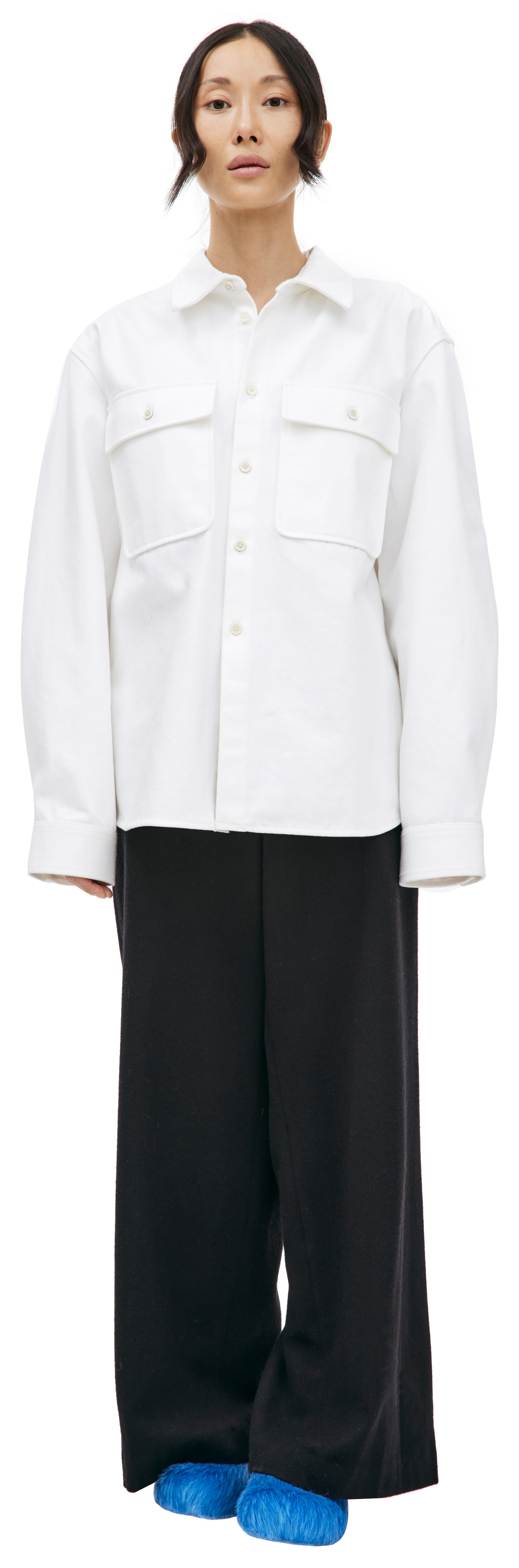 Jil Sander Джинсовая рубашка с накладными карманами