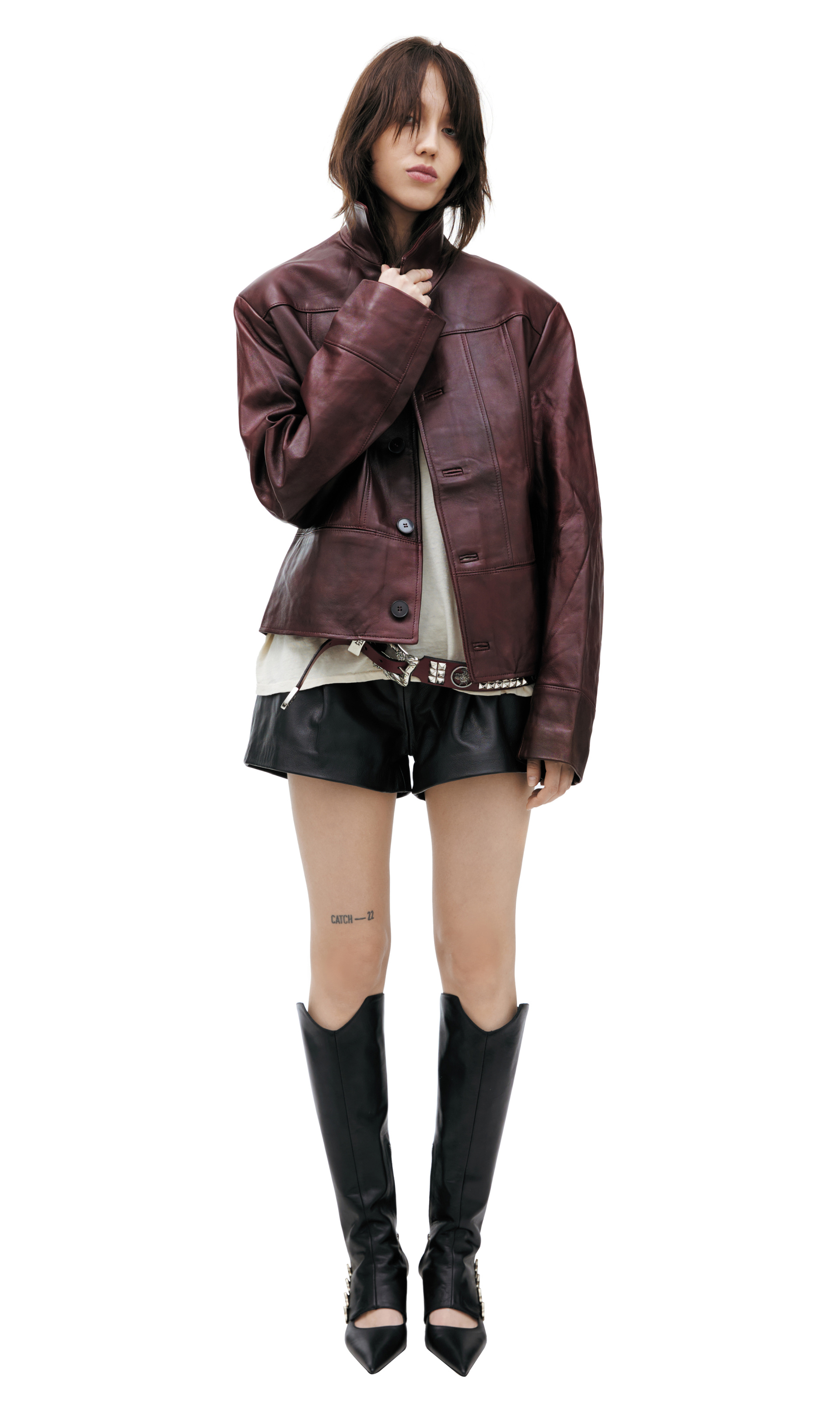 Enfants Riches Déprimés Красная куртка из кожи