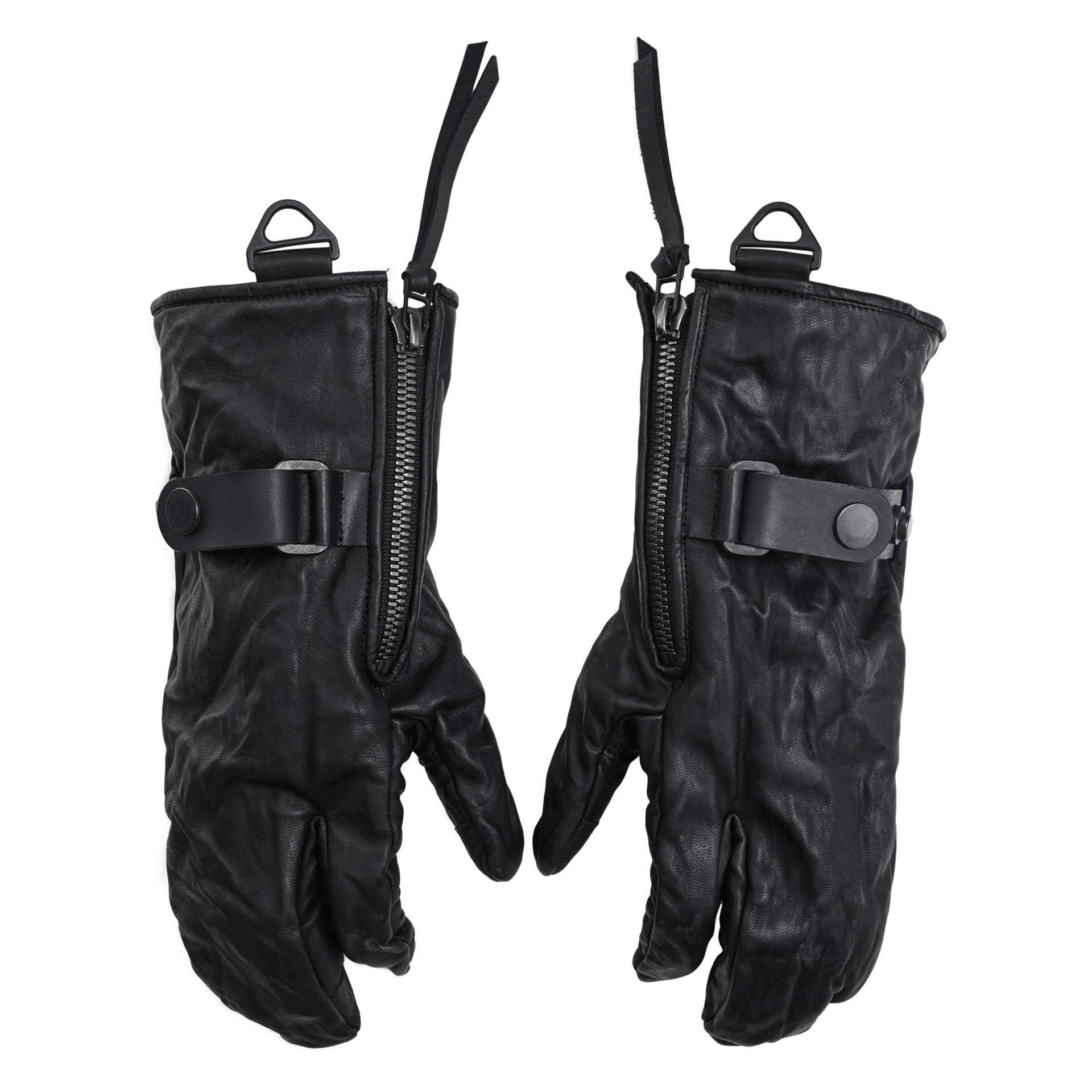 The Viridi-Anne Черные перчатки из кожи