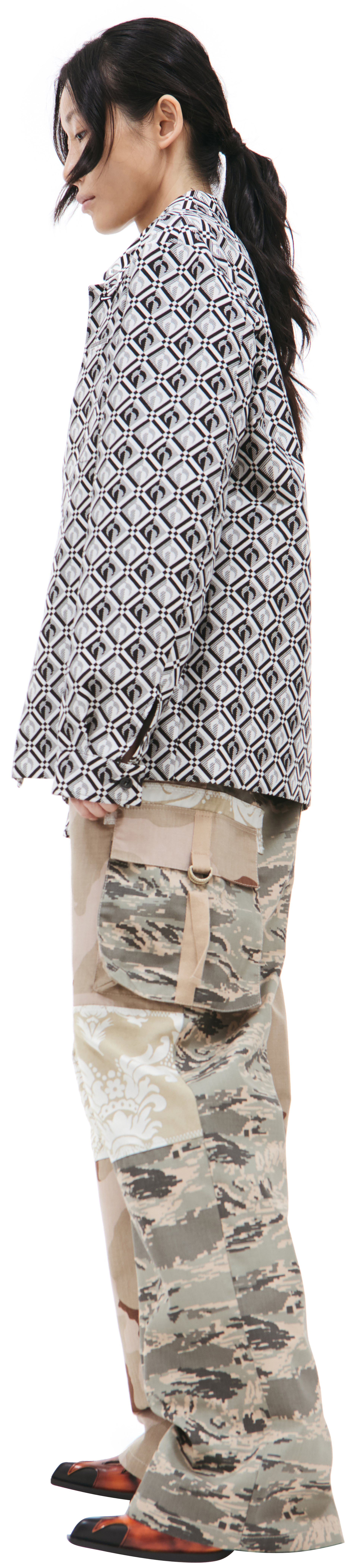 MARINE SERRE Куртка с монопринтом