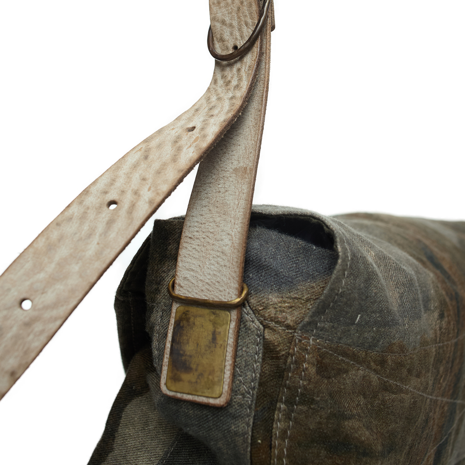 Ziggy Chen Хаки сумка с принтом