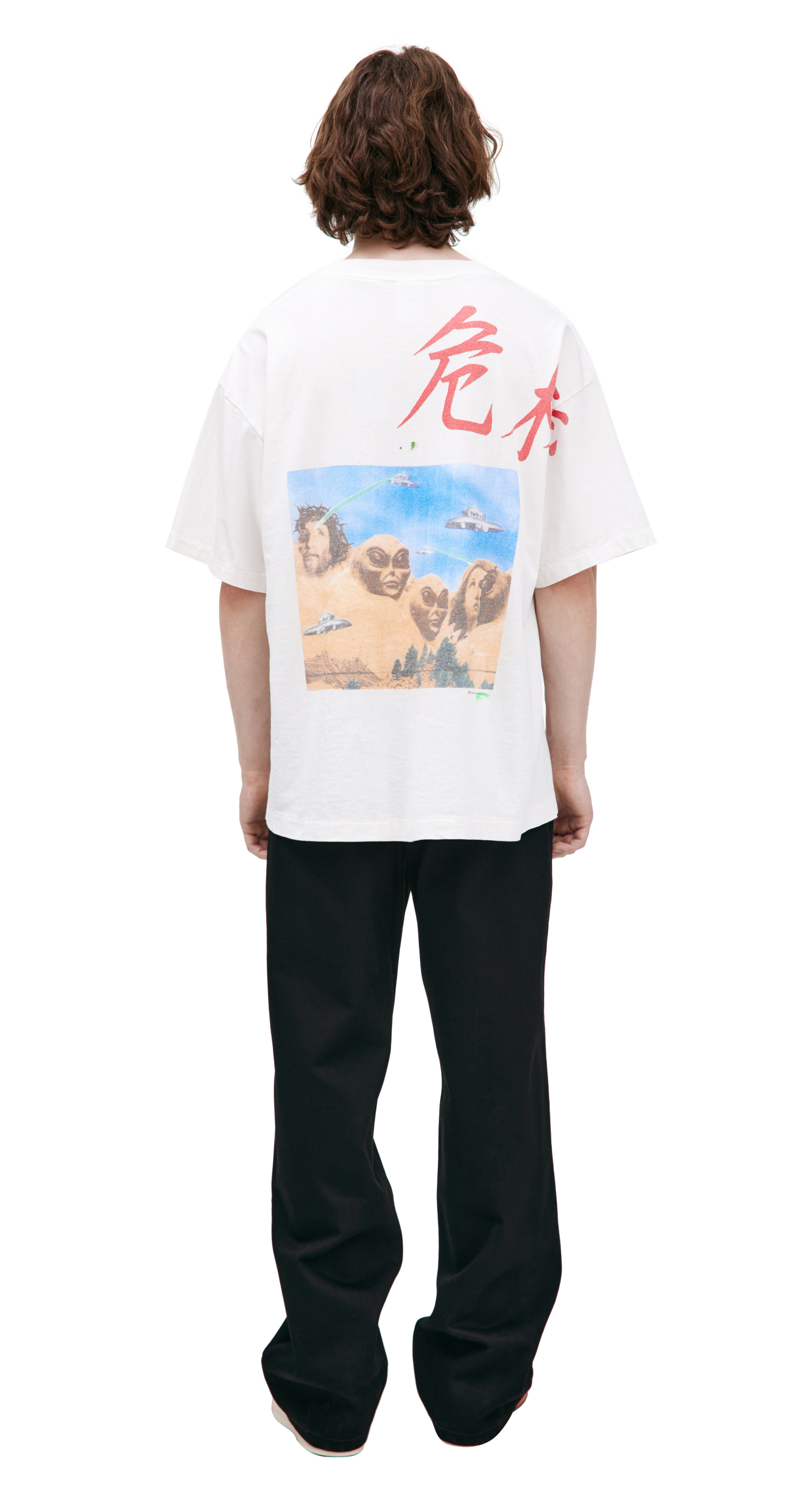 Saint Mxxxxxx Белая футболка с принтом