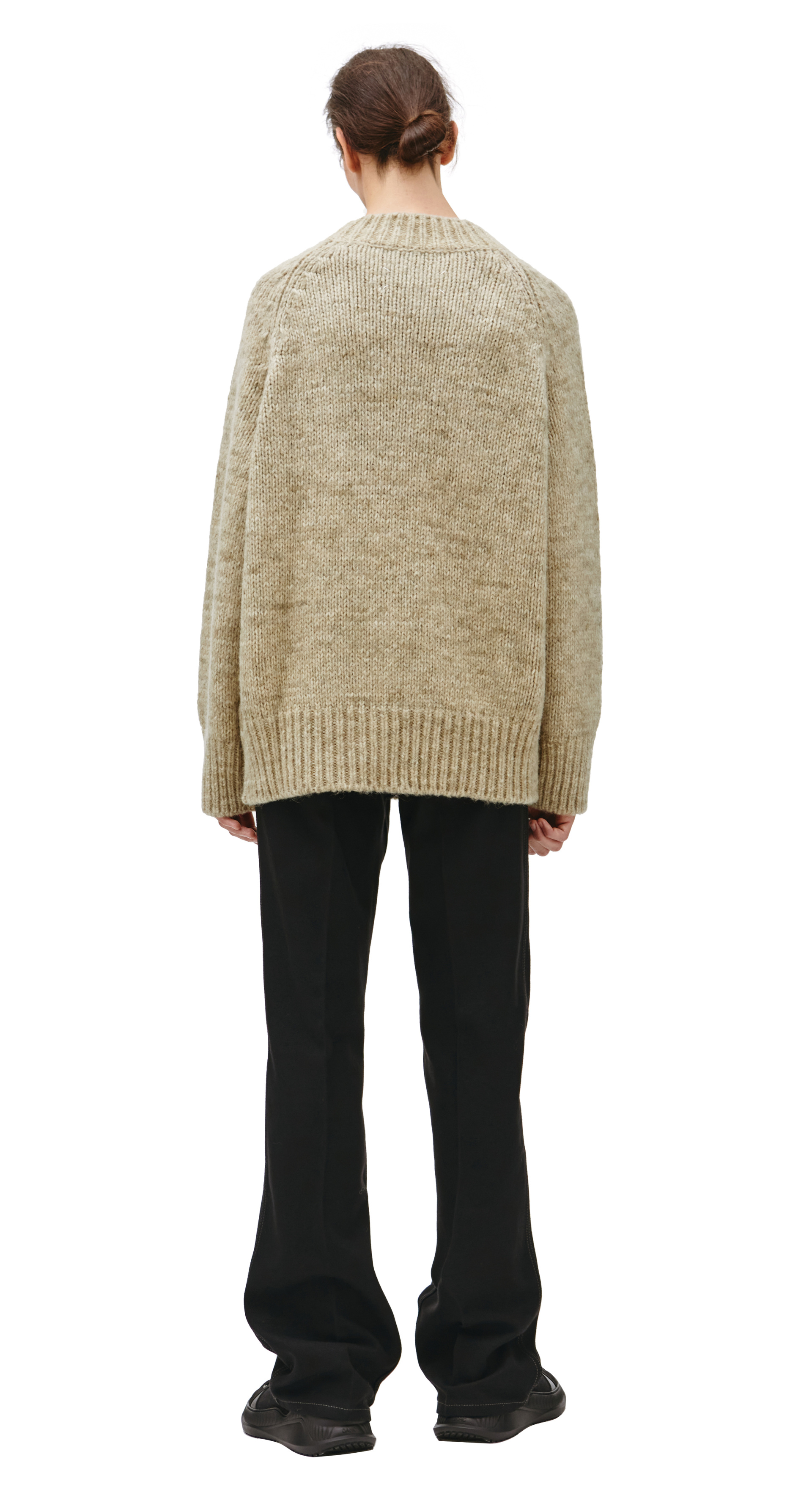 Maison Margiela Свитер с широким воротом и манжетами