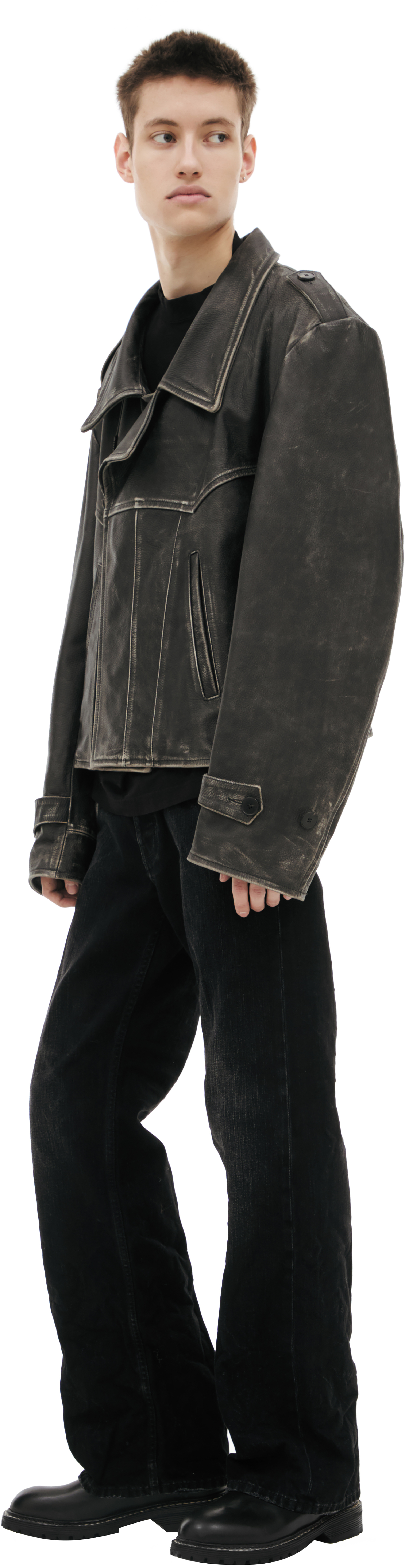 Enfants Riches Déprimés Кожаная куртка Tabac Rat