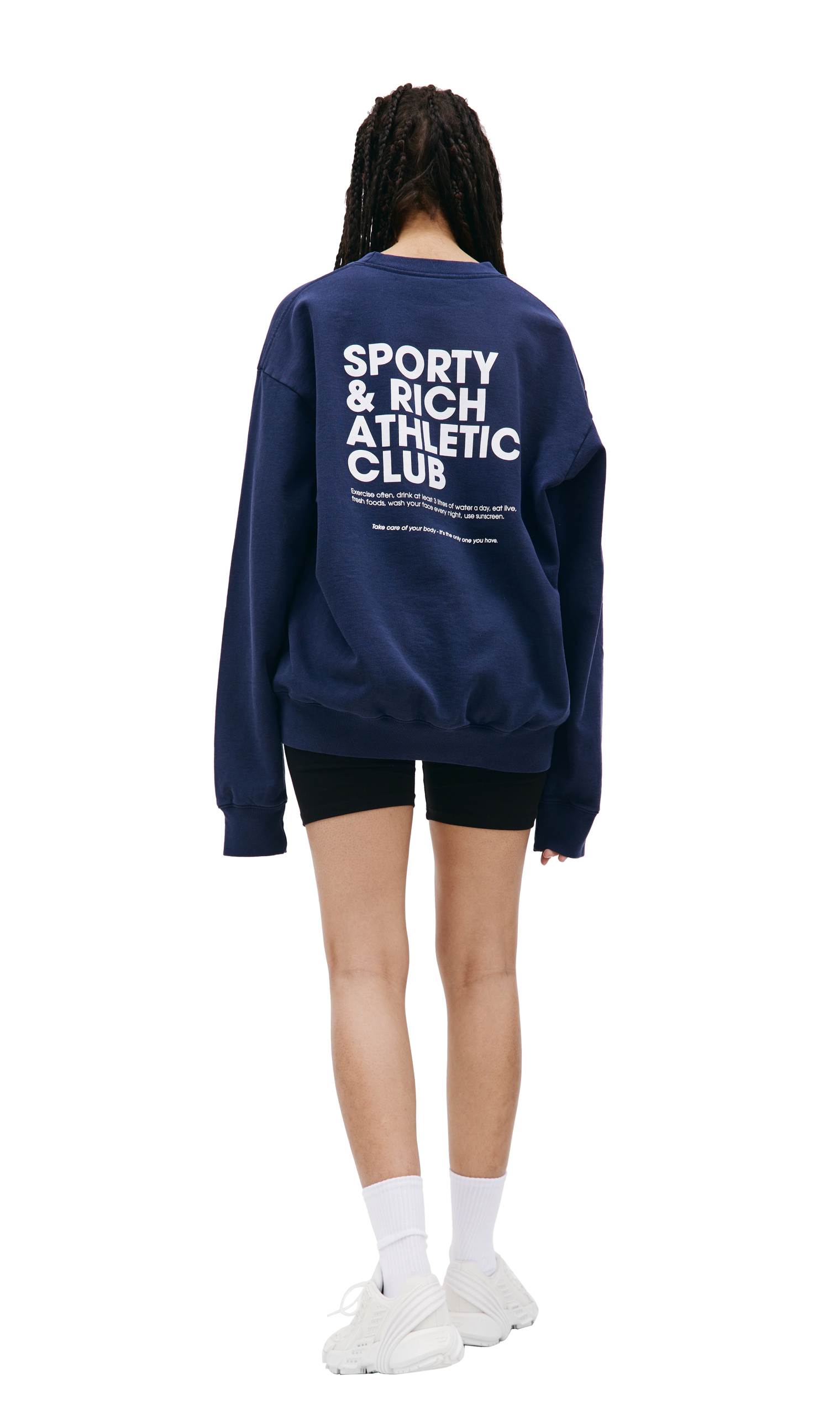 SPORTY & RICH Синий свитшот Exercise Often