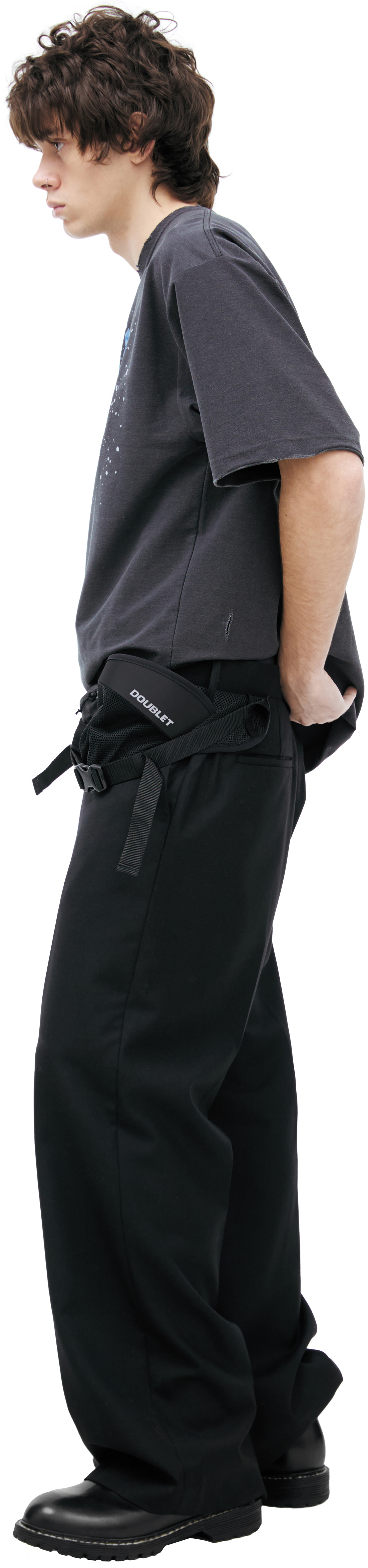 Doublet Черная футболка \'COVEROS\'