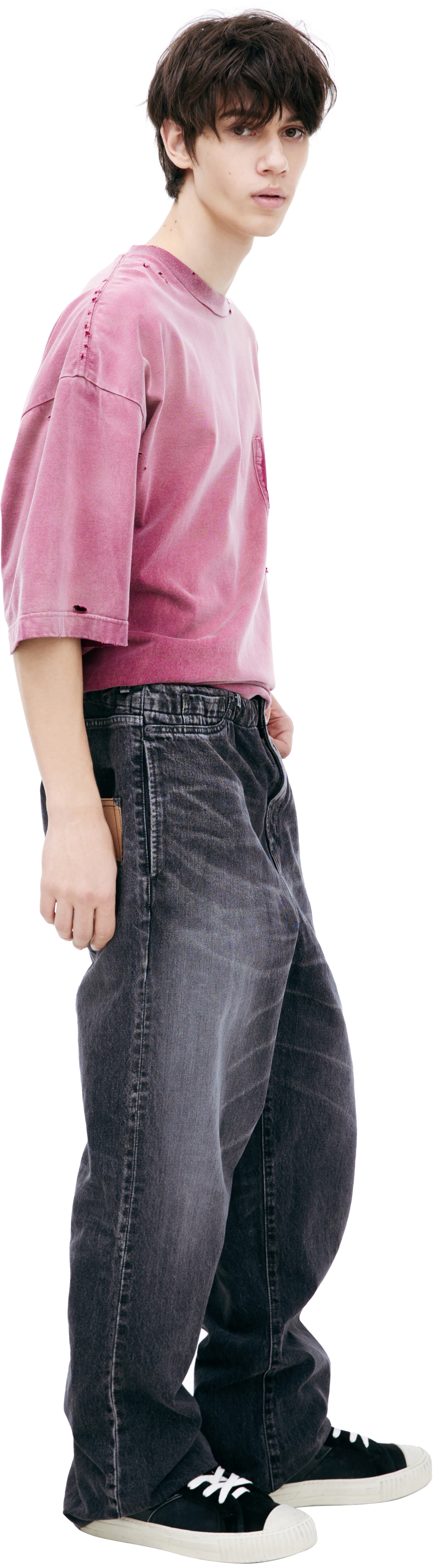 Maison Mihara Yasuhiro Джинсы с эффектом потертостей