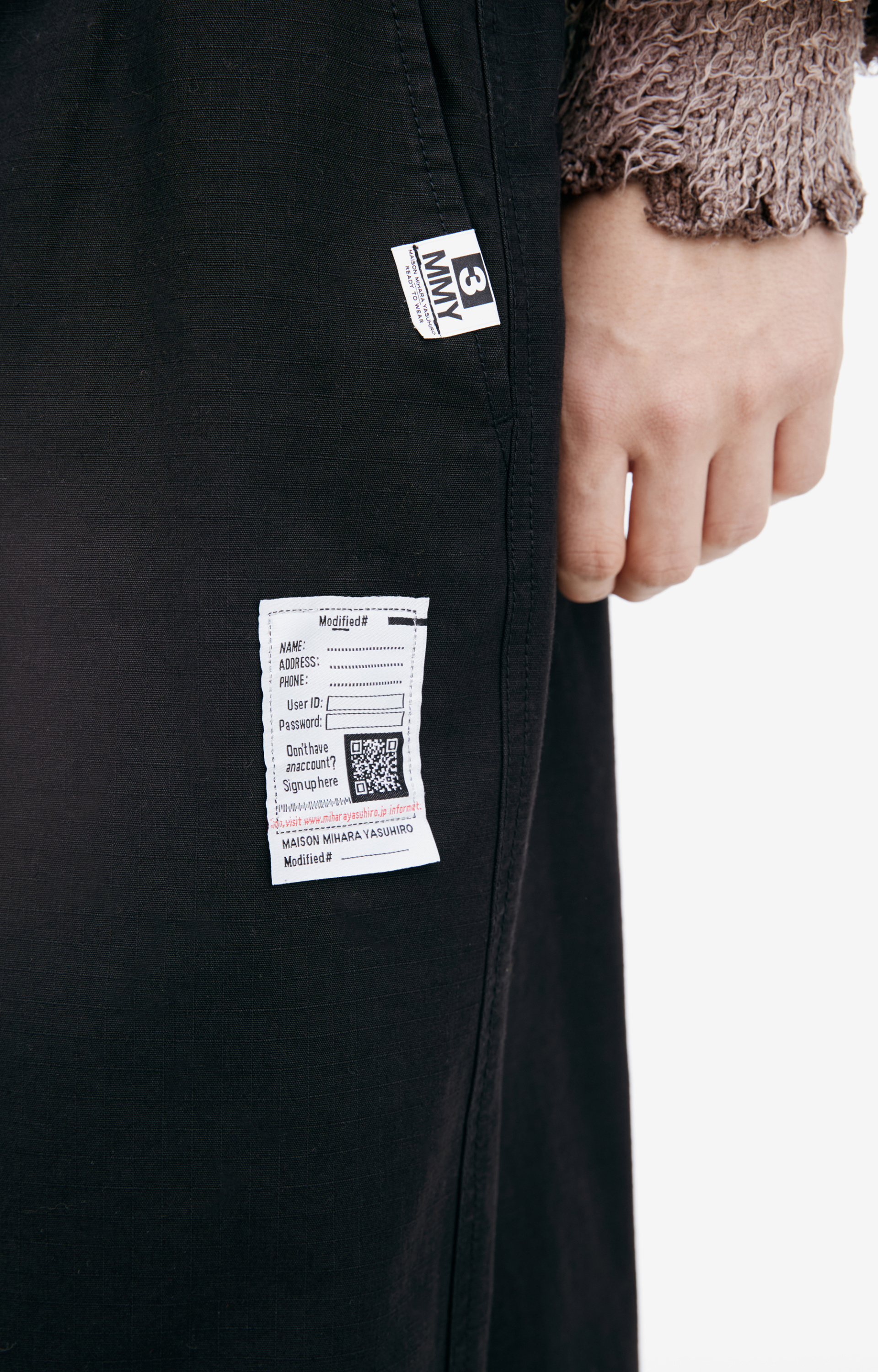 Maison Mihara Yasuhiro Брюки карго из хлопкового рипстопа