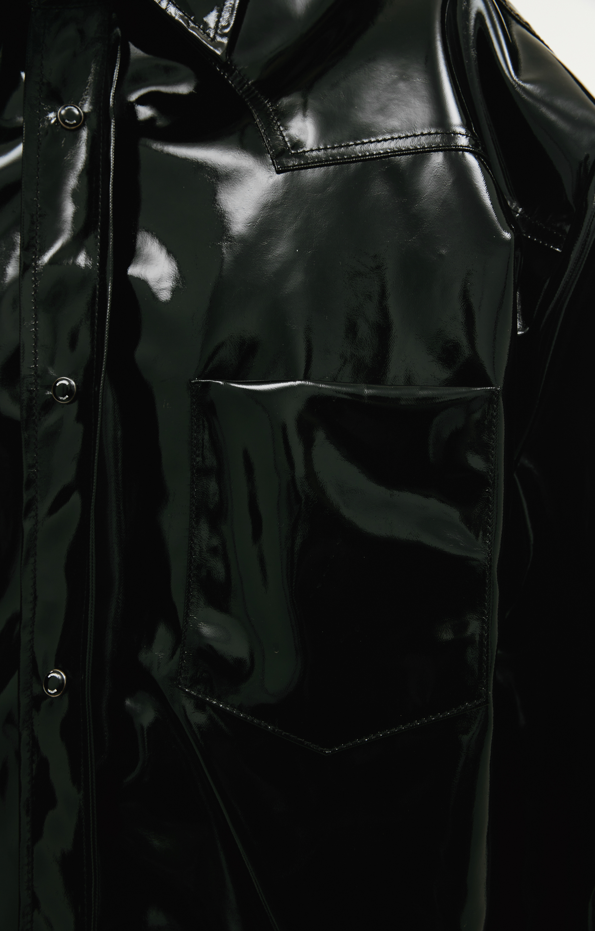 VETEMENTS Лакированная рубашка на кнопках