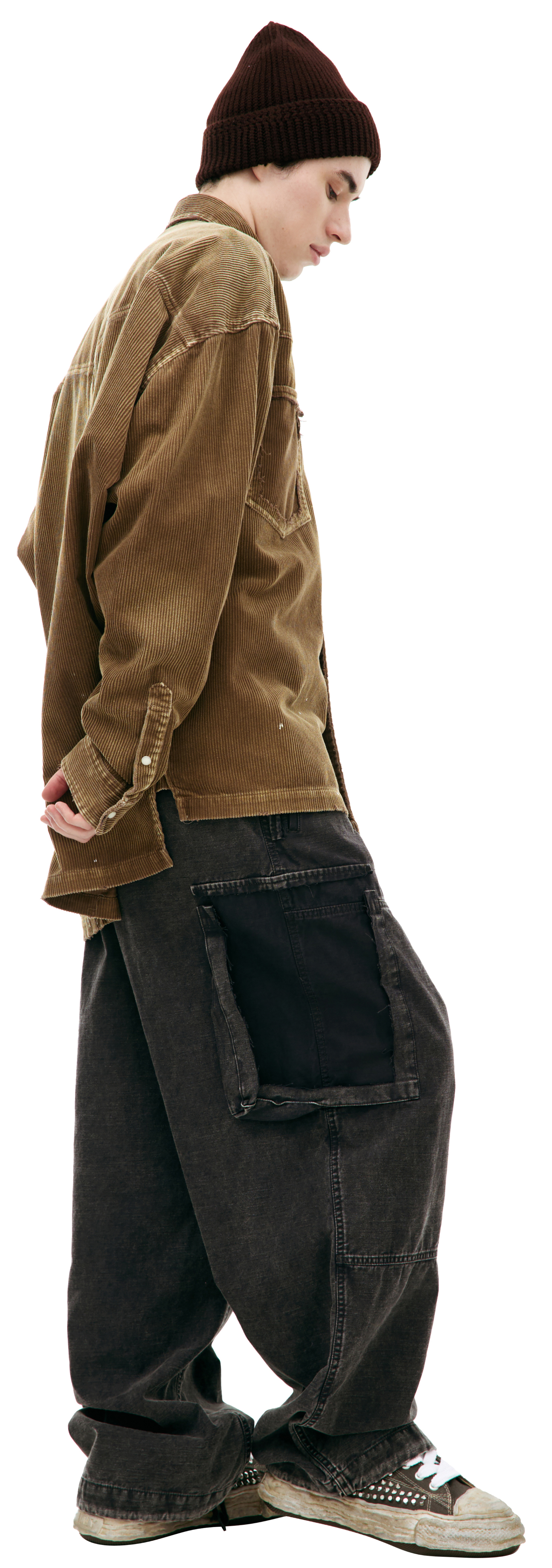 Maison Mihara Yasuhiro Вельветовая рубашка с логотипом