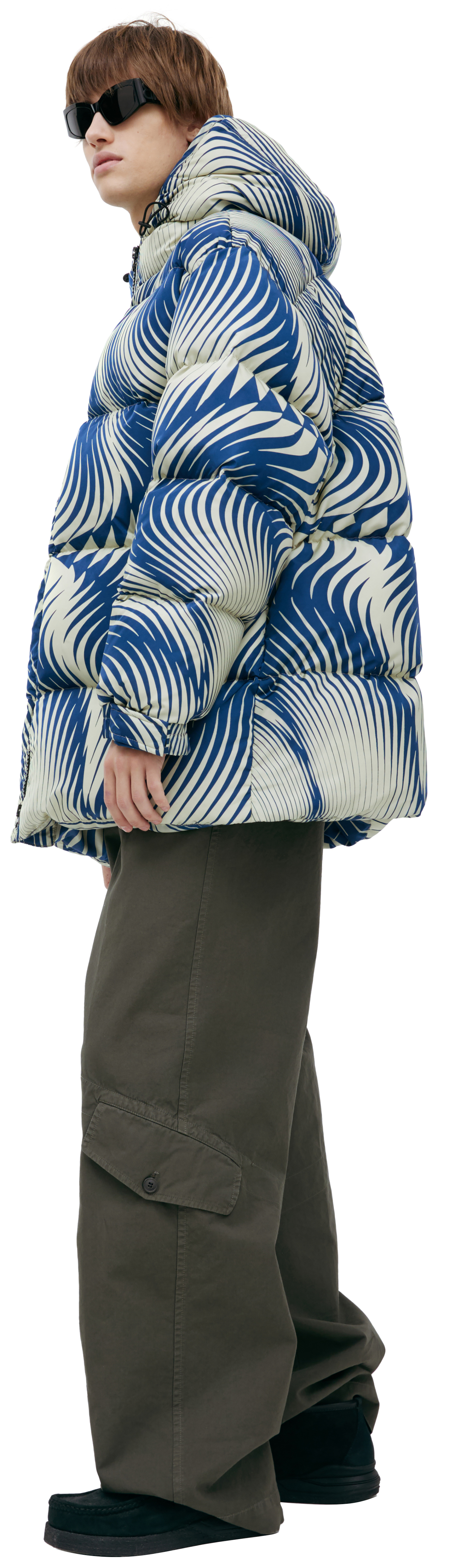 Dries Van Noten Пуховик с монопринтом