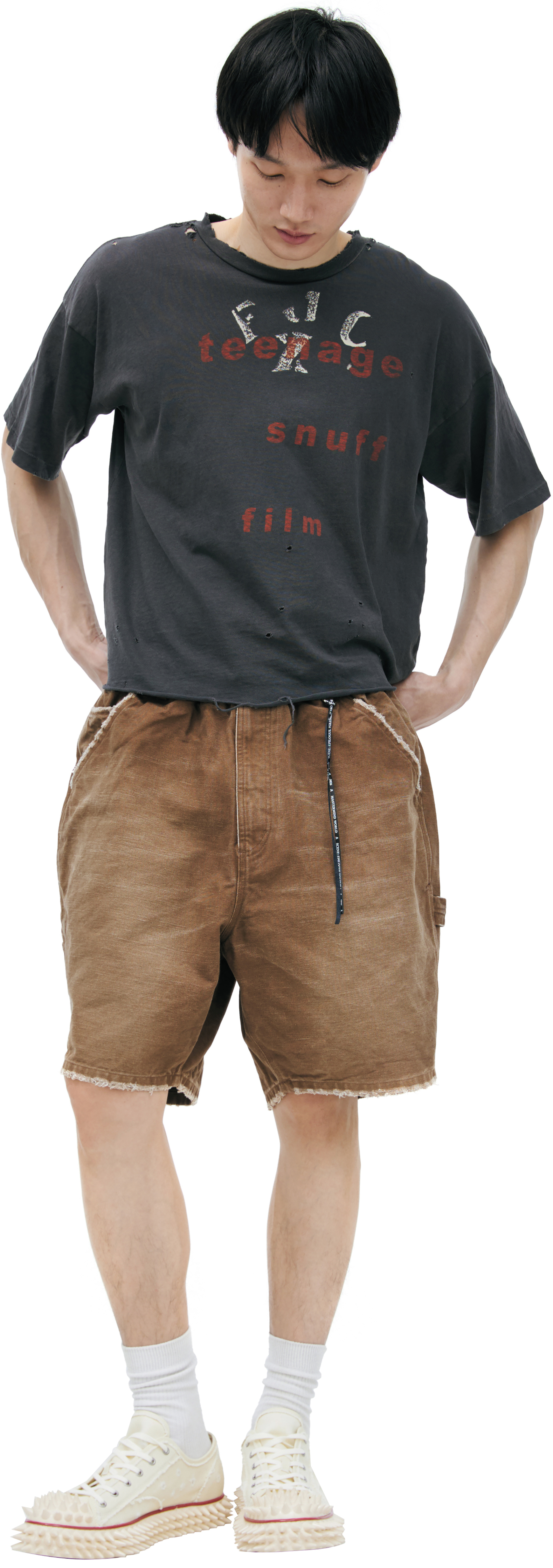 Mastermind WORLD Шорты с необработанными краями