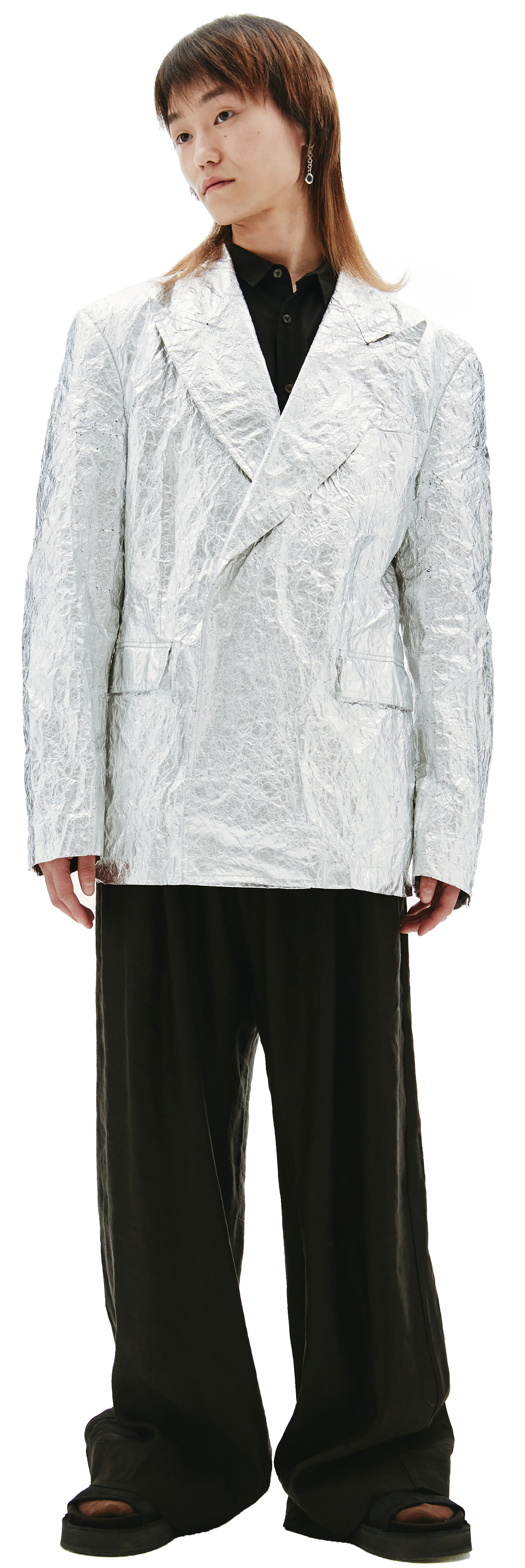 Comme des Garcons Homme plus Серебристый пиджак