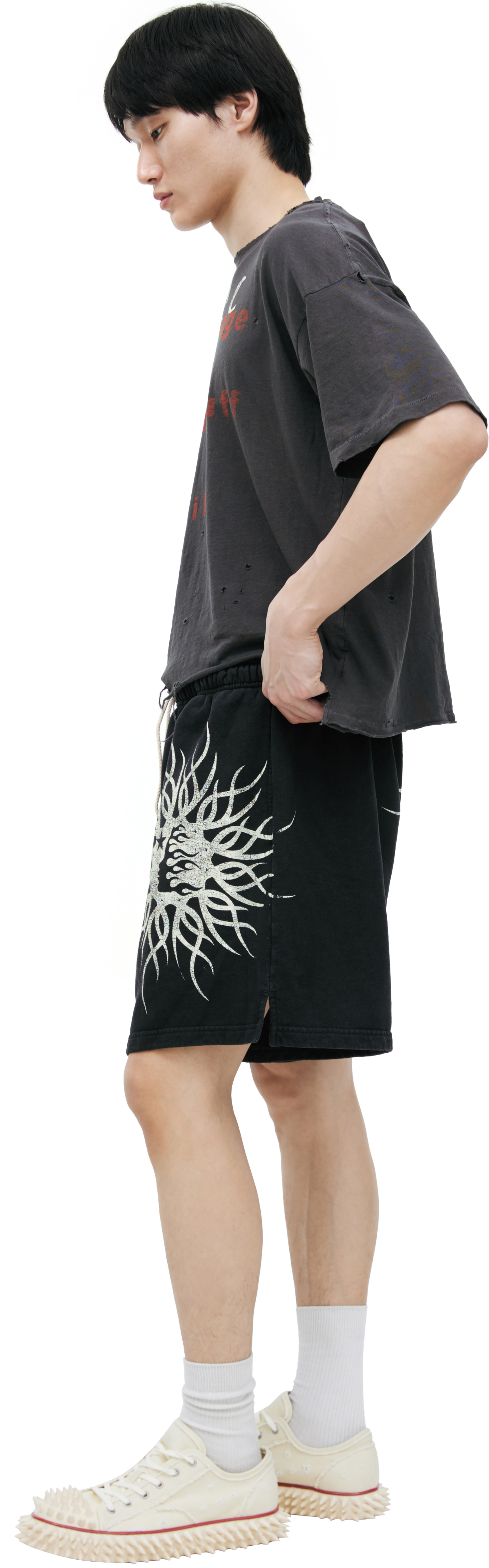 Hellstar Хлопковые шорты с принтом