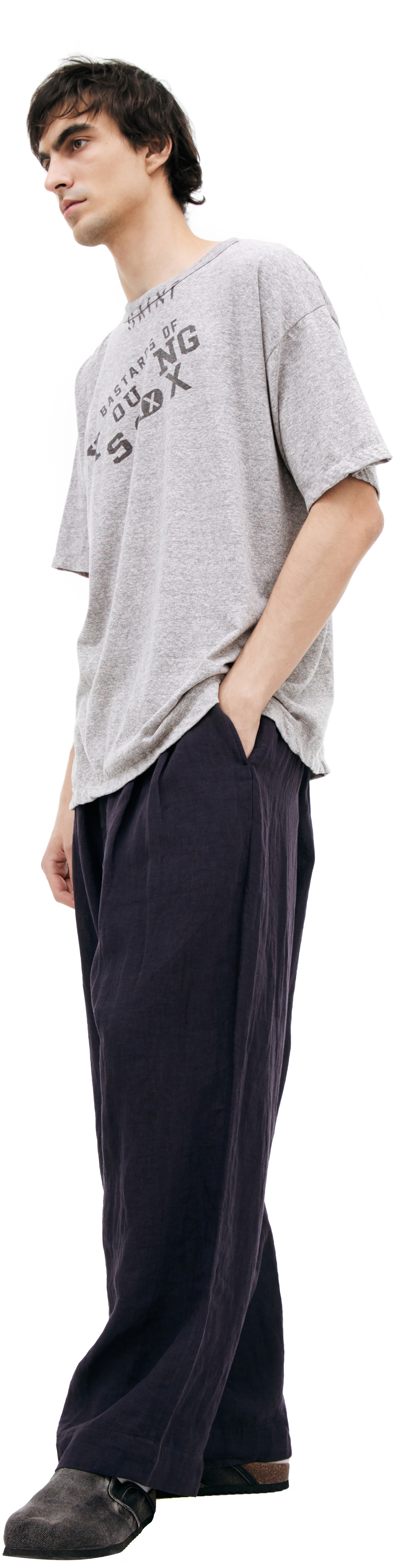 Saint Mxxxxxx Серая футболка с принтом