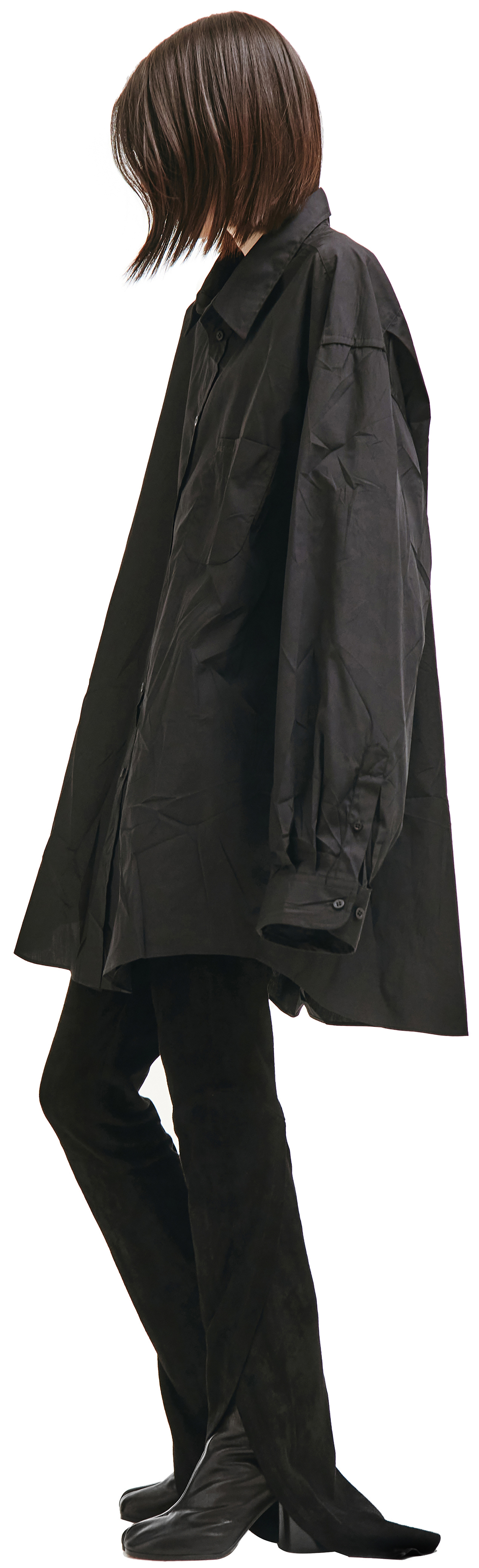 Balenciaga Черная оверсайз рубашка