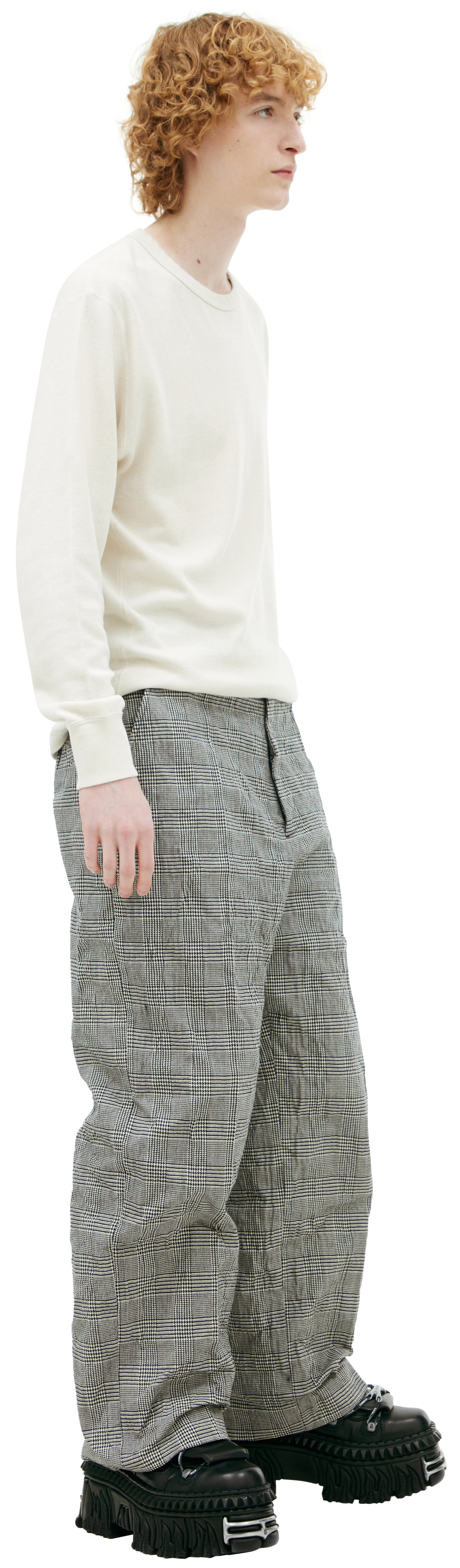 VETEMENTS Серые брюки в клетку