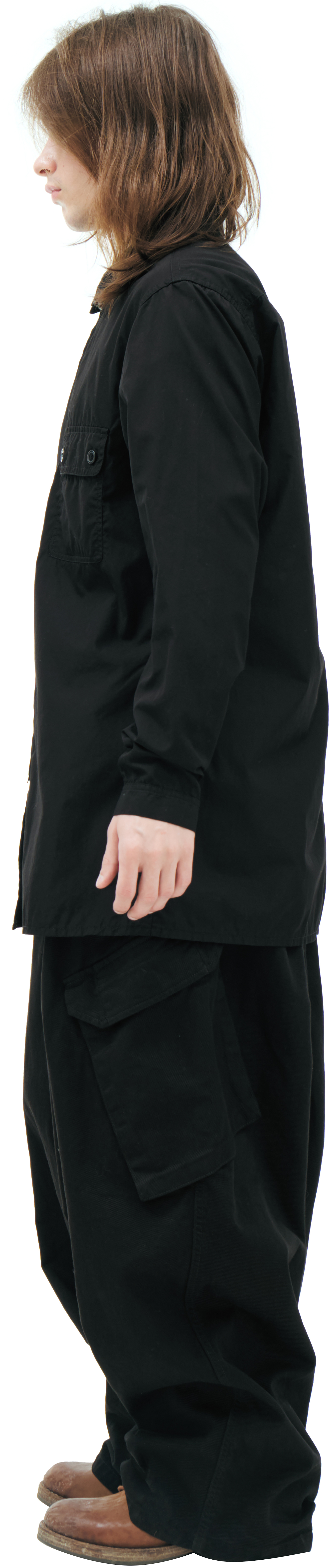 Yohji Yamamoto Черная рубашка на молнии