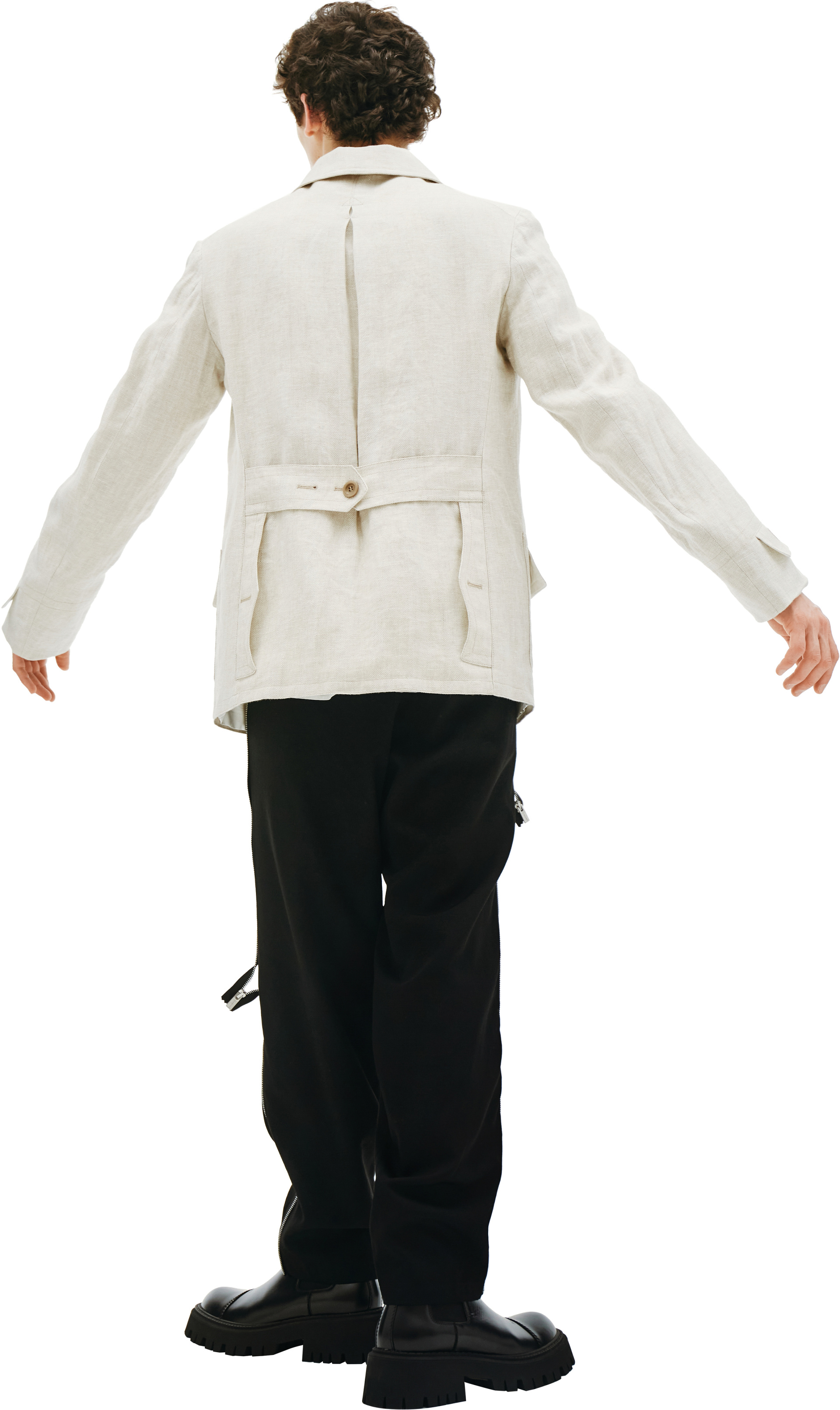 Maison Margiela Льняная куртка-рубашка с карманами