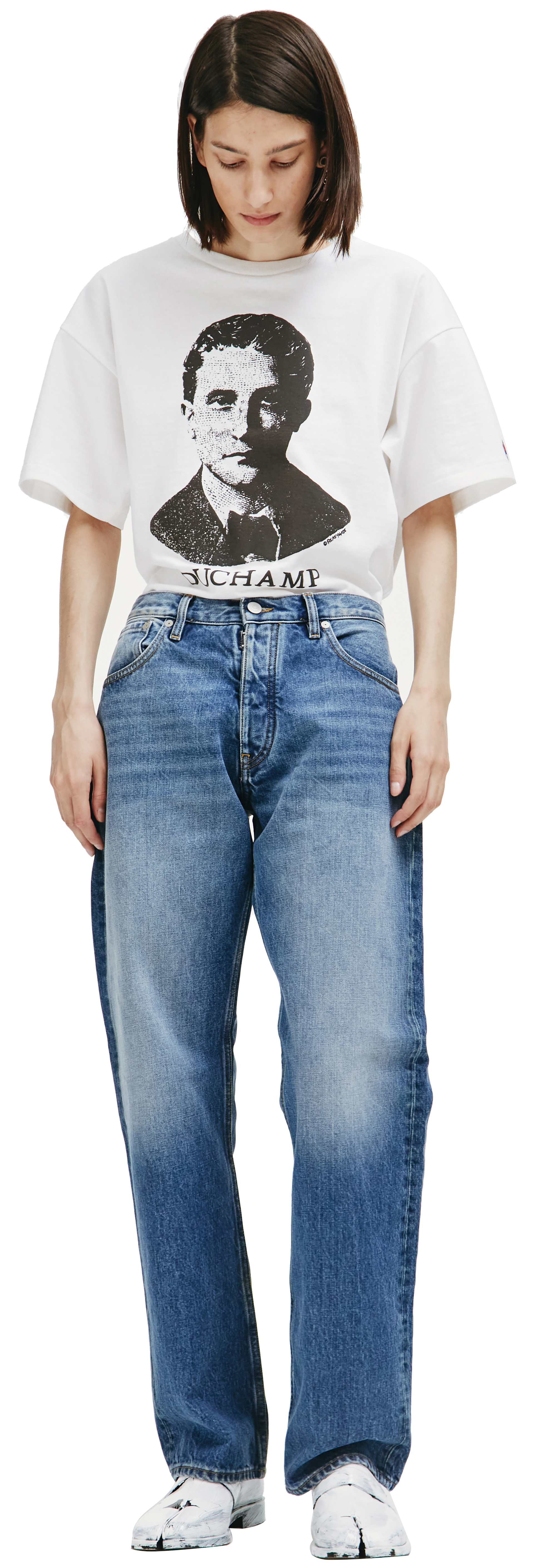 Maison Margiela Прямые джинсы синего цвета