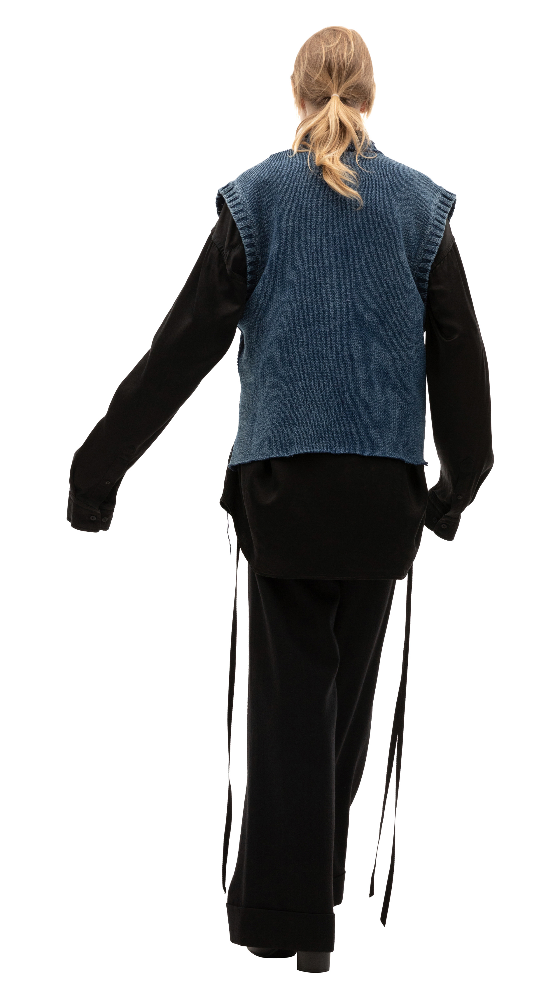 Maison Margiela Синий жилет С V-вырезом