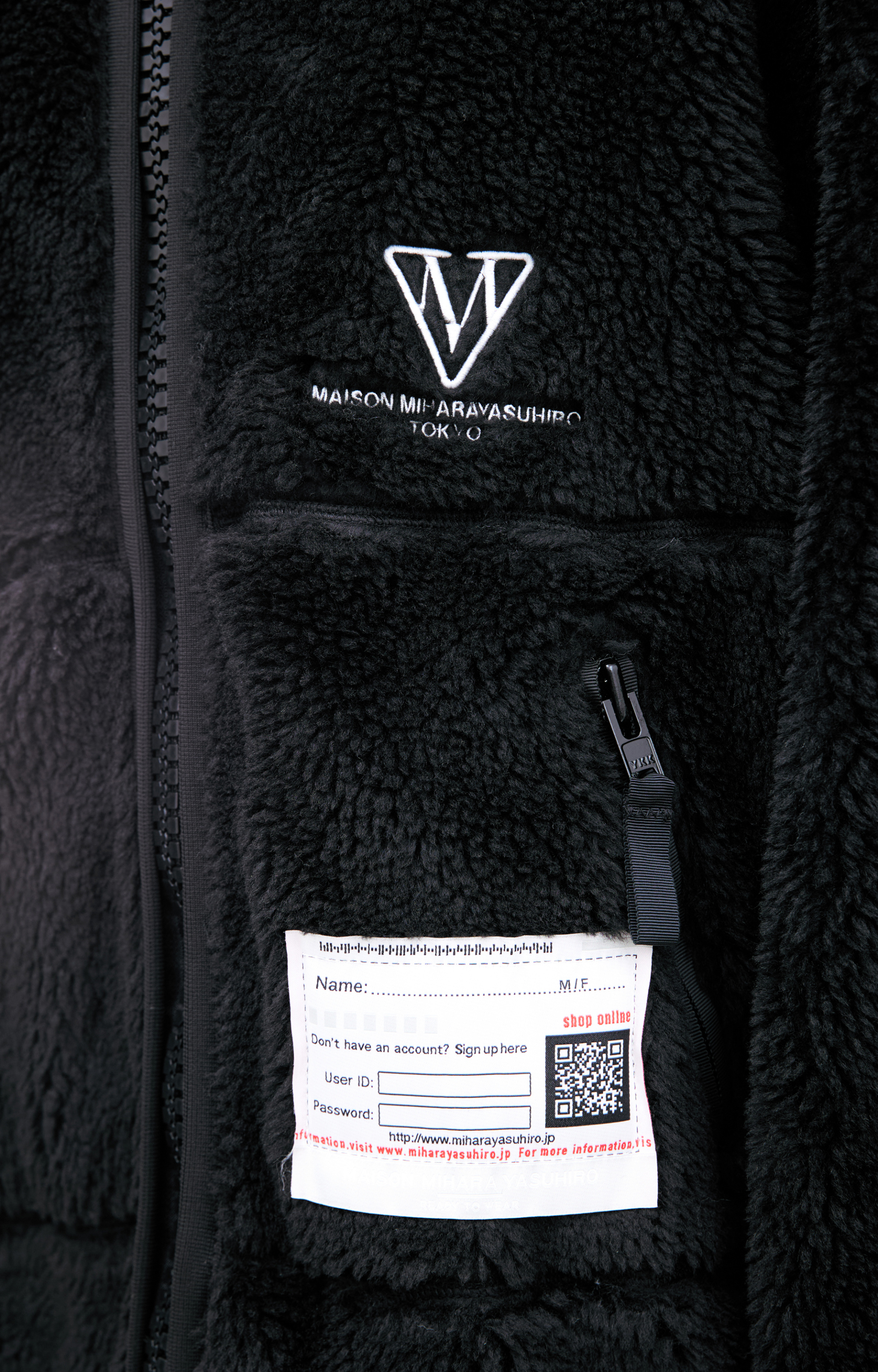 Maison Mihara Yasuhiro Оверсайз куртка с патчем