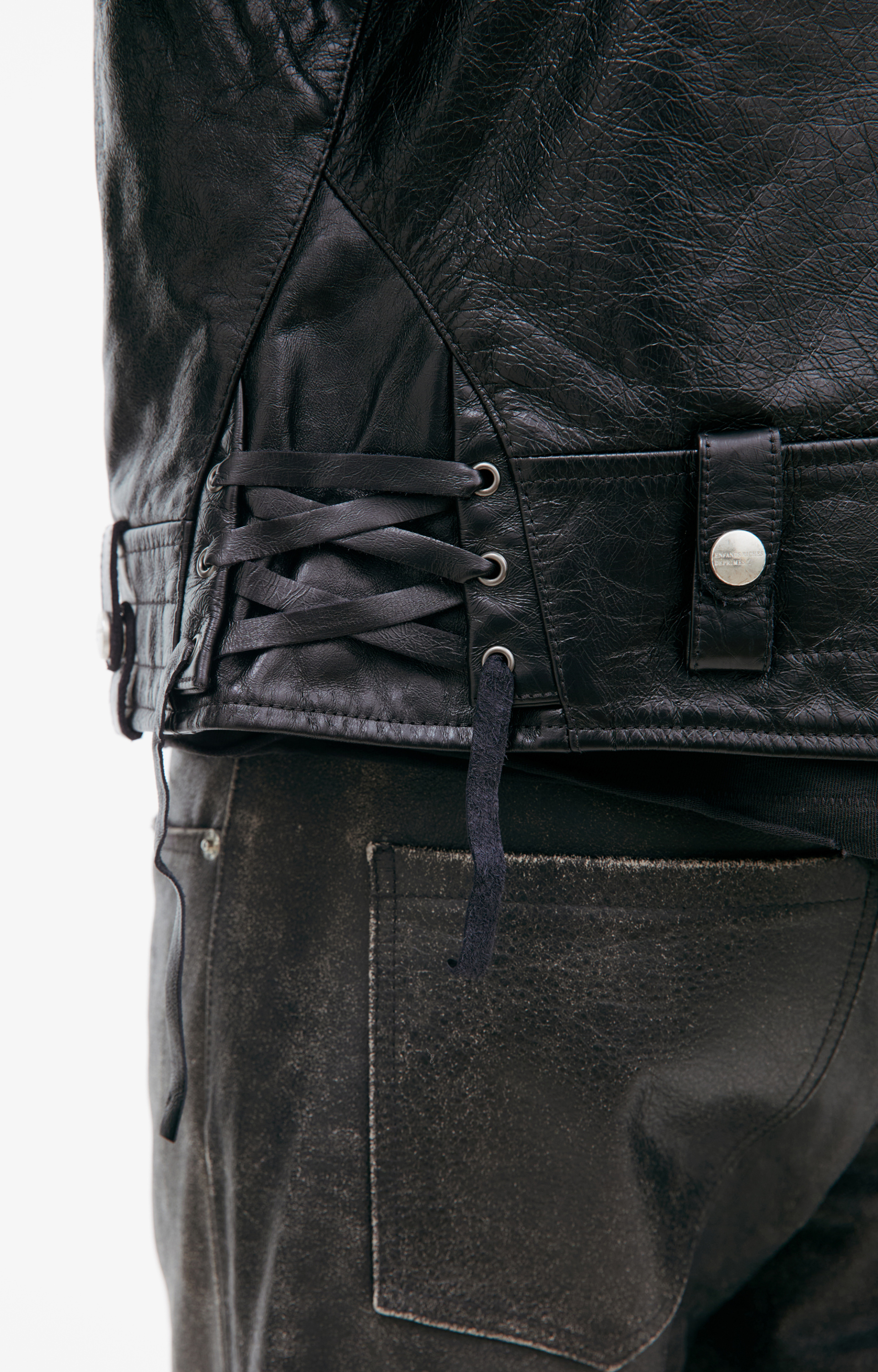 Enfants Riches Déprimés Кожаная куртка с принтом