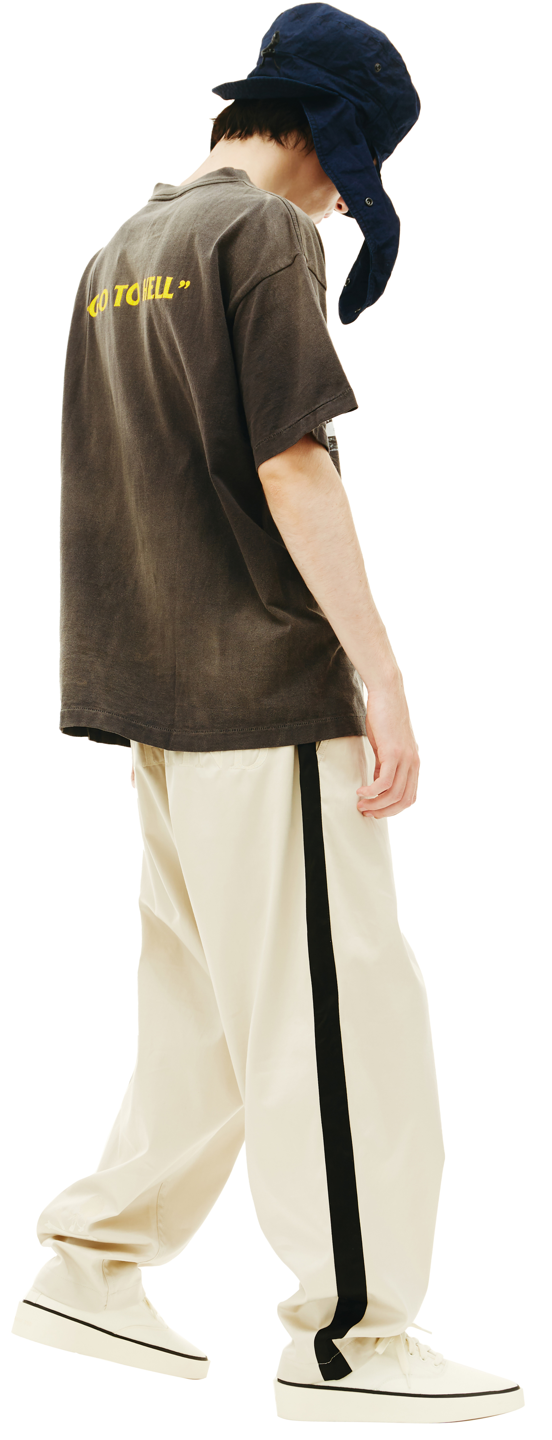 Saint Michael Выцветшая футболка Go to hell